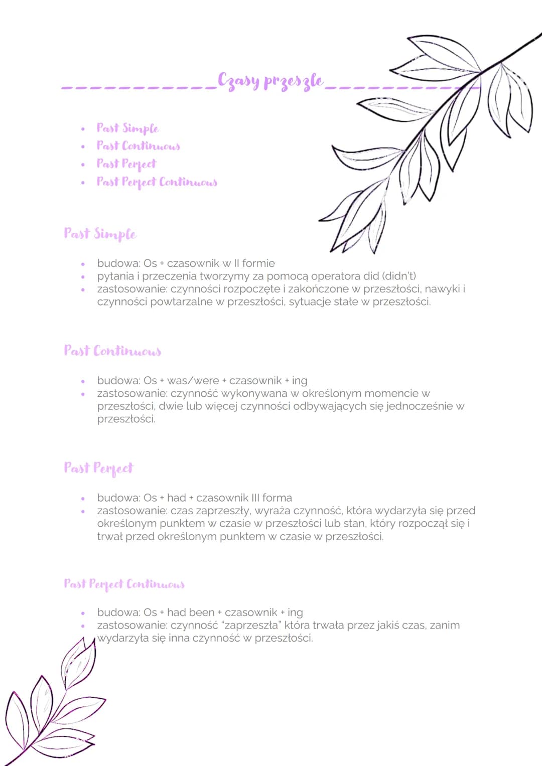 ```markdown
__ Czasy terazniejsze_

*   Present Simple
*   Present Continuous
*   Present Perfect
*   Present Perfect Continuous

Present Co