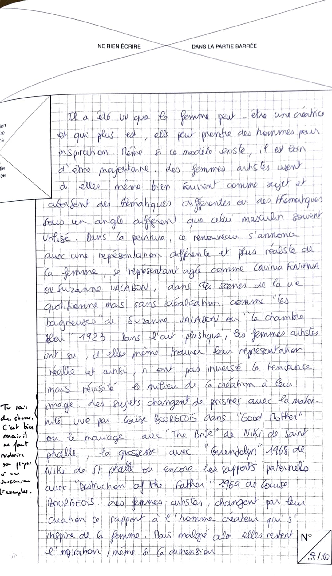 # NE RIEN ÉCRIRE

# DANS CE CADRE

Académie: Paiens

Examen ou Concours: Bac Blanc

Session:

Spécialité/option: Histoire des arts.

Epreuve