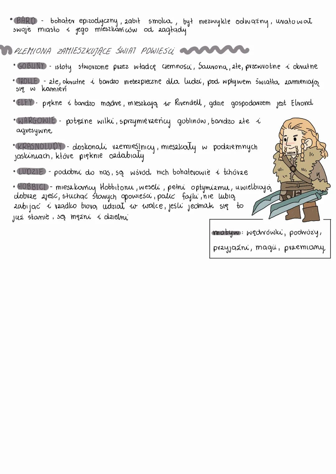 # Hobbit, czyli tam i z povvotem
J.R.R TOLKIEN

- czas i migsec

Akcja opowieści vozgrywa się w czasach Trzeciej Epoki Tolkienowskiego świat