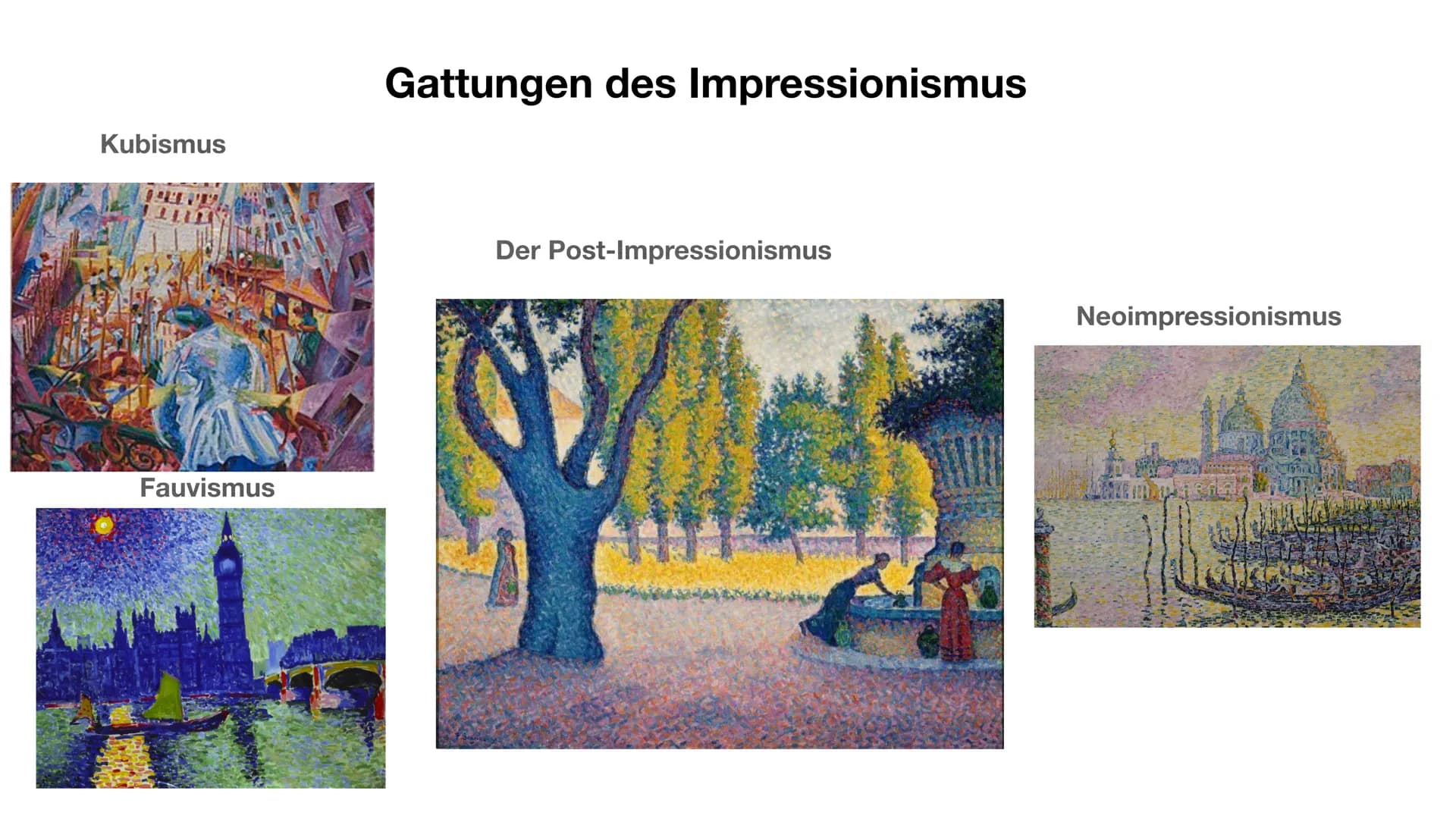 # Der Impressionismus

und Post-Impressionismus Sternennacht, Vincent van Gogh 1889 # Index

*   Impressionismus
*   Entstehung Impressionis