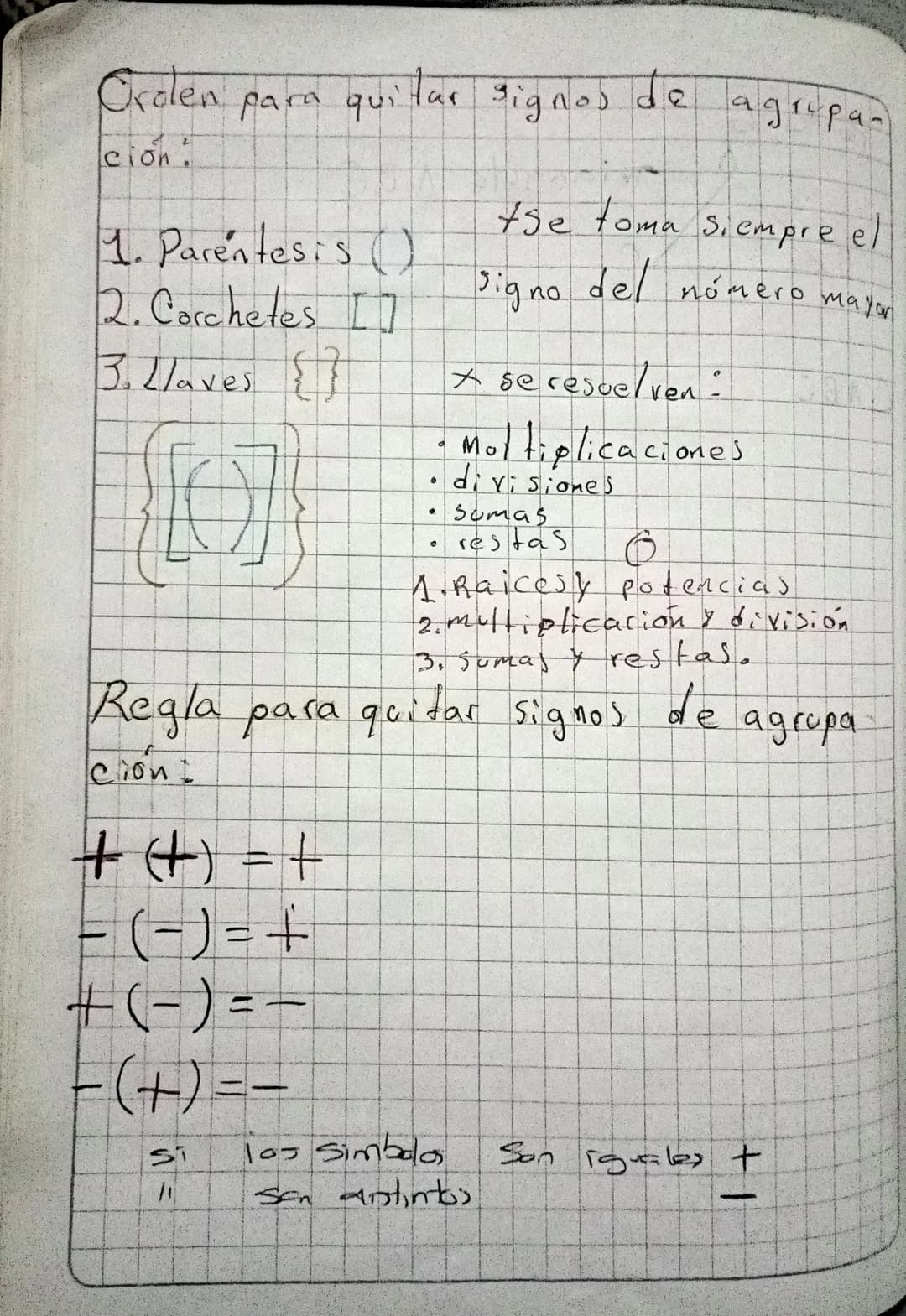 Siempre
Matipicación
Se
rompen pomero la
4
pagina 45 punto 1 ejercicio C
C) 12x5 XL(20+14)-181-12
60XL(34)-18]-12
60x [34-18]-12
60X [16]-12