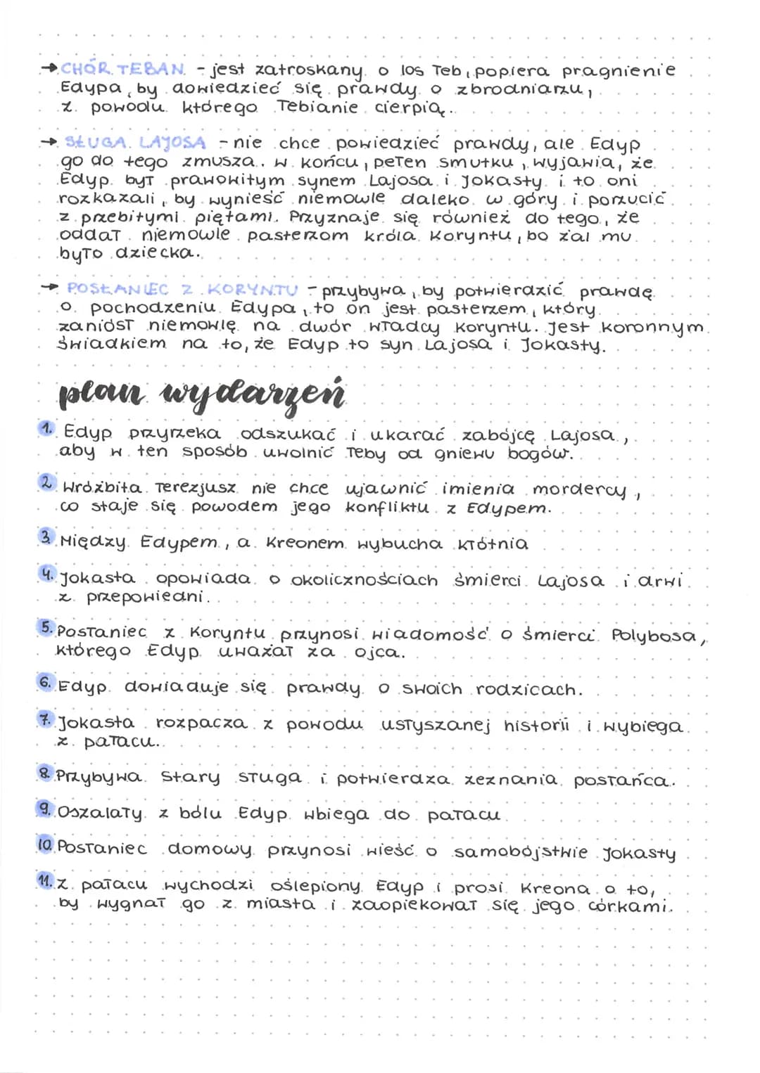 # Król Edyp

SOFOKLES

geneza

GATUNEK-tragedia

- Jak wszystkie tragedie ta również miała służyć przeżyciu.
  katharsis.- oczyszeniu. wewnę