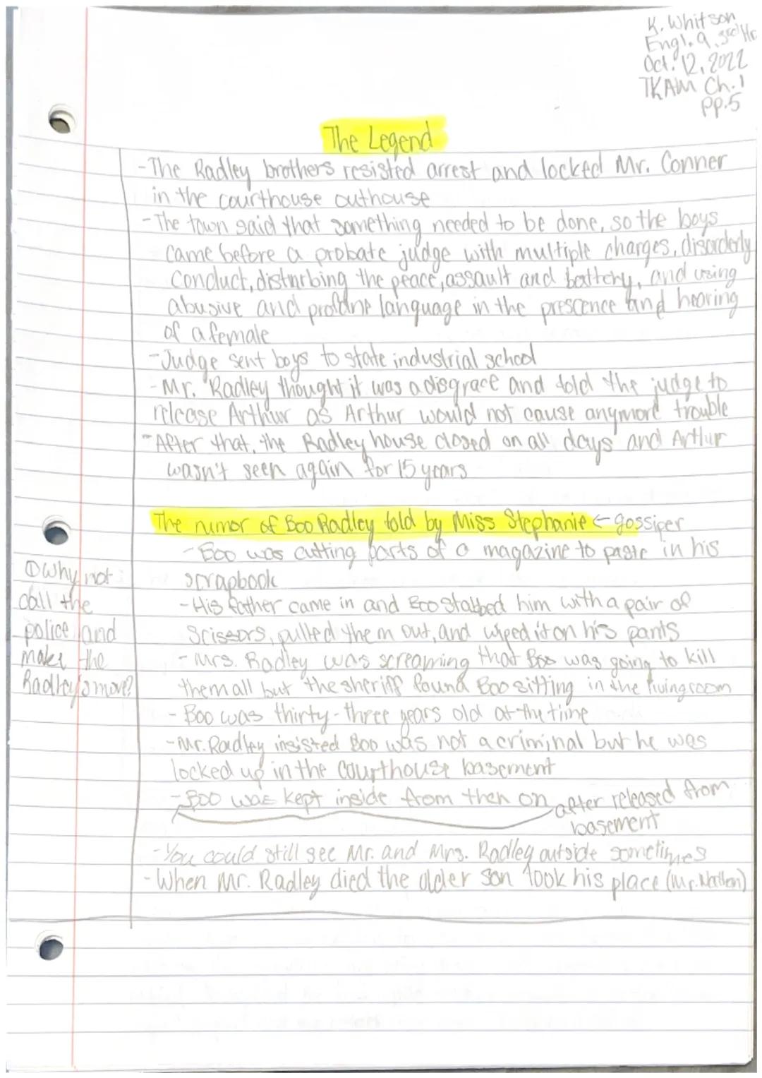
<p>In the first chapter of "To Kill a Mockingbird," the story is narrated by Scout, an adult who is looking back on her childhood. The nove