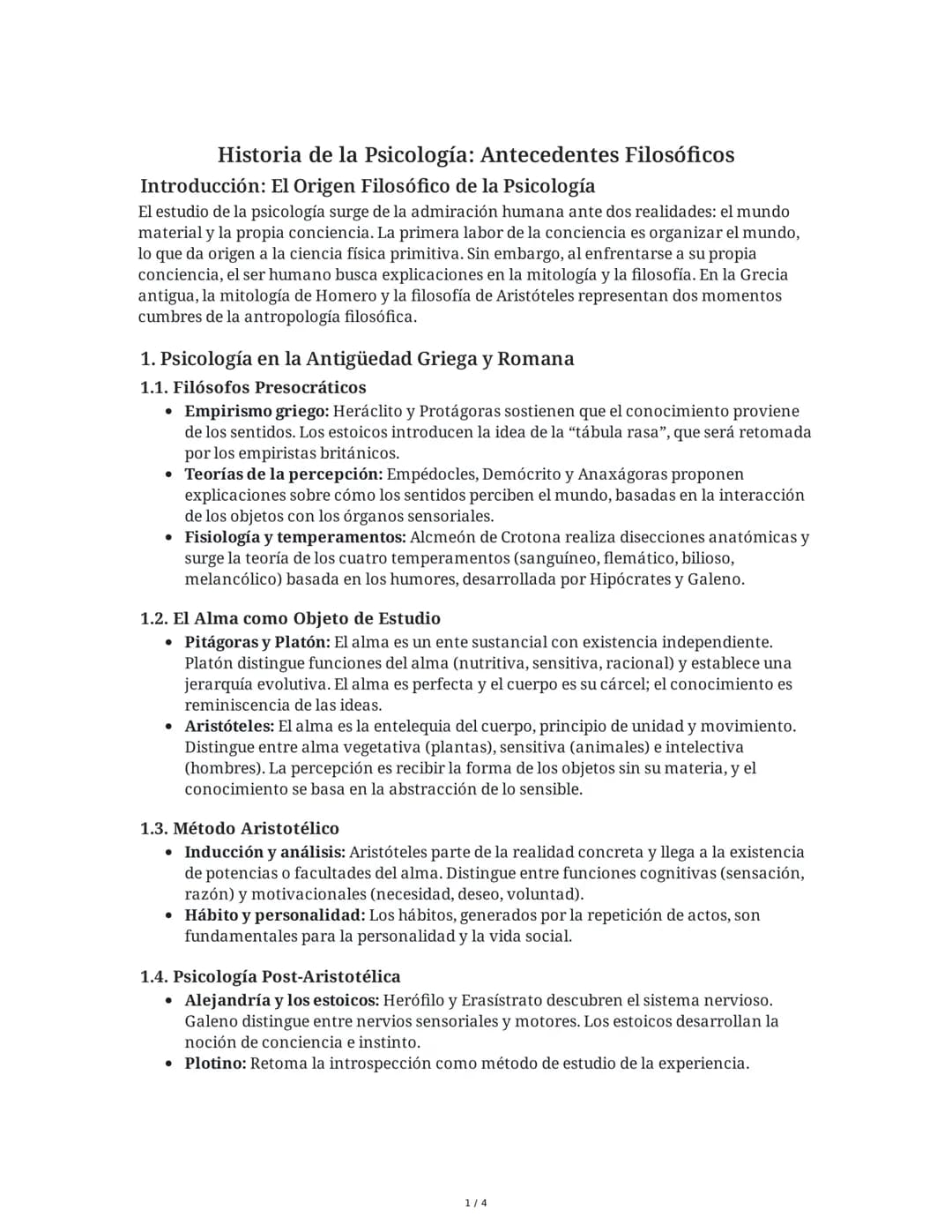 Historia de la Psicología: Antecedentes Filosóficos
Introducción: El Origen Filosófico de la Psicología
El estudio de la psicología surge de