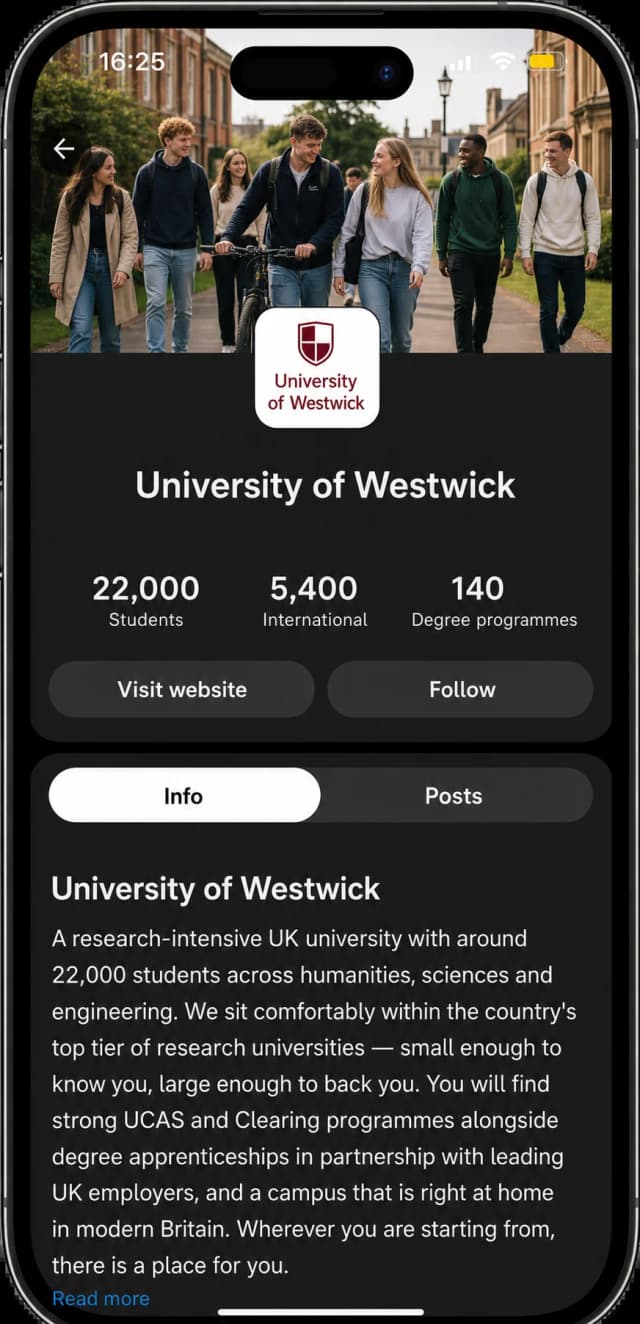 University of Westwick profile