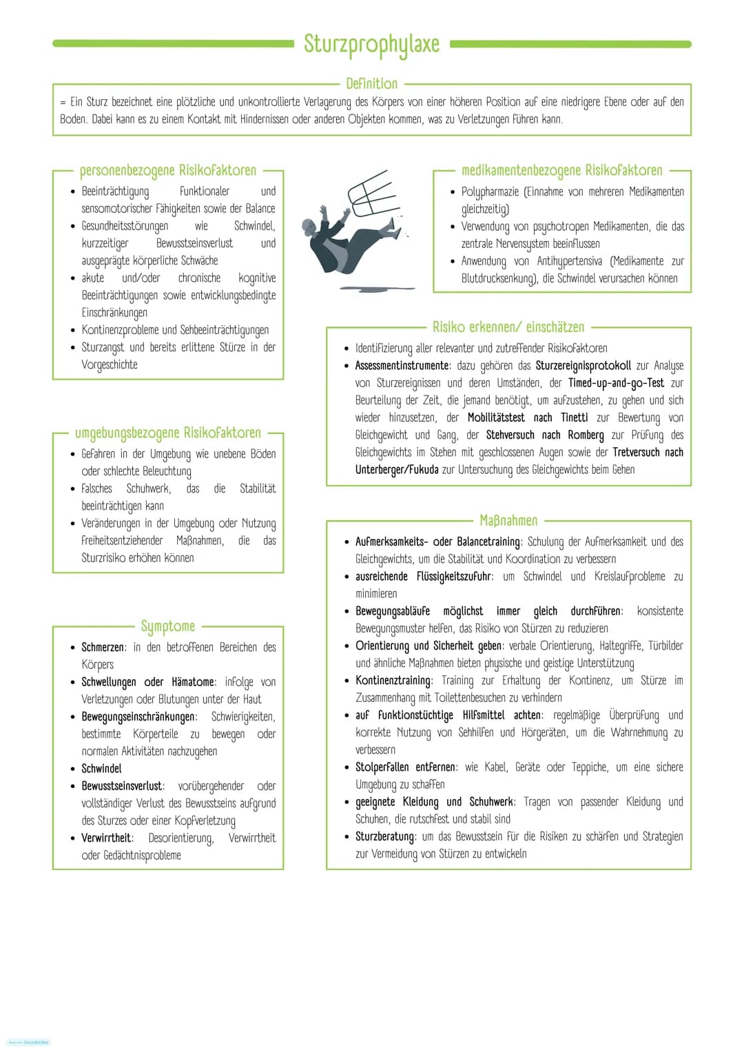 # Dekubitusprophylaxe
Definition
= örtlich begrenzte Schädigung der Haut / des Gewebes, die durch zu lange/starke Druck- oder Scherkräfte