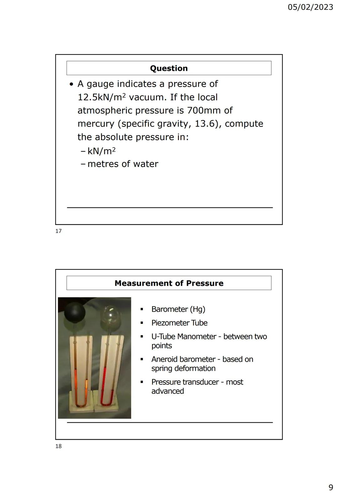 1
2
FLUID STATICS
Lecture 3
PRESSURE AND ITS MEASUREMENT
Engr. Dr. Eric Awere
Department of Civil Engineering
Cape Coast Technical Unive