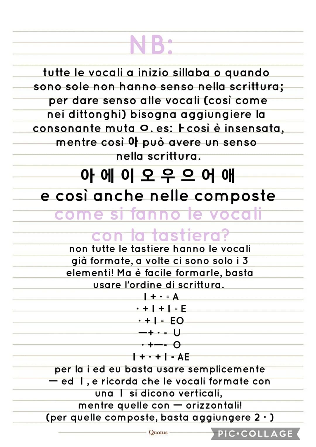 # hangul 한글
L'hangul (hangeul) è l'alfabeto coreano
ed è un alfabeto fonetico, cioè ogni lettera
ha un suono e ogni "blocchetto", "insieme