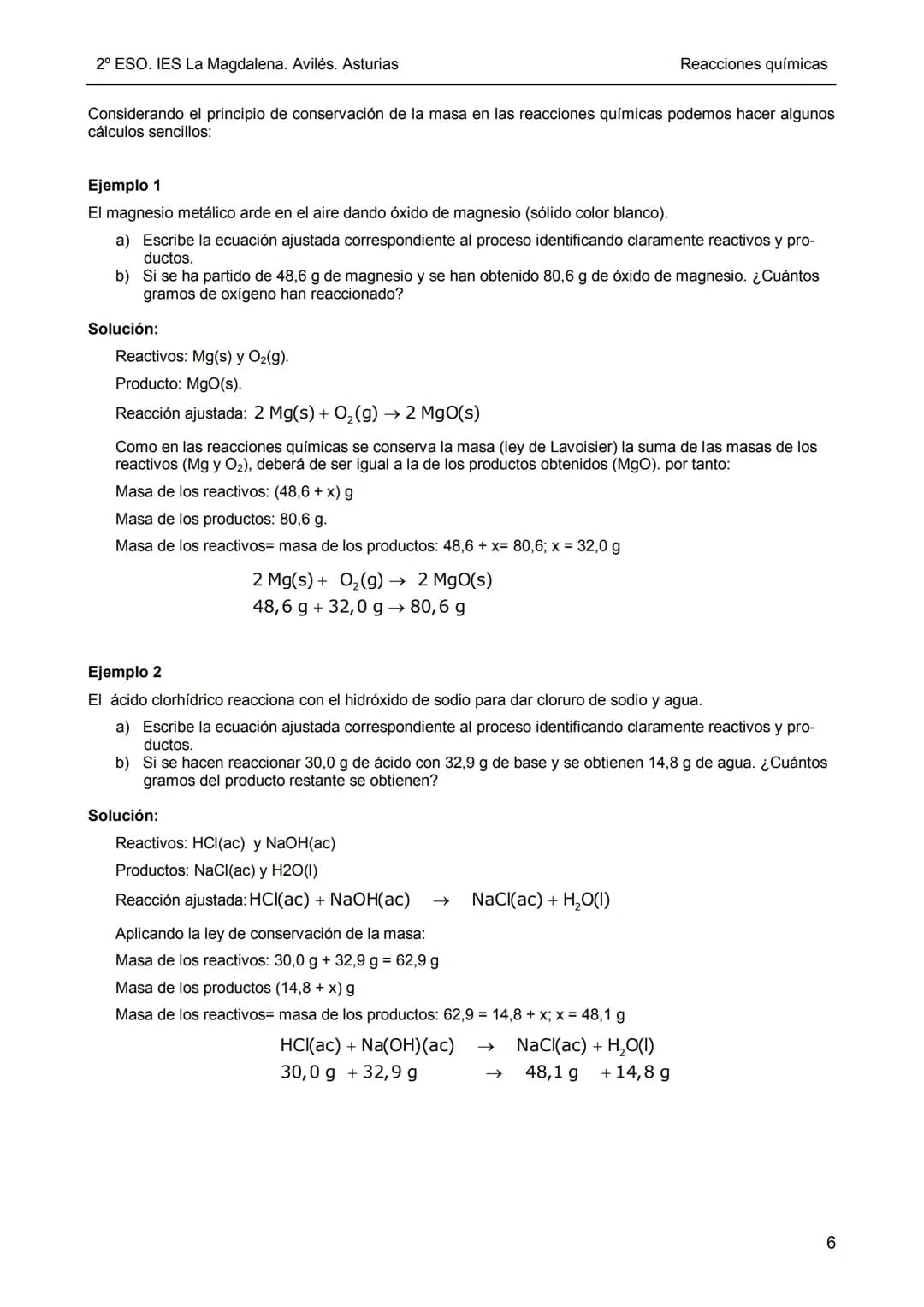 # REACCIONES QUÍMICAS
IES La Magdalena.
Avilés. Asturias
En un proceso químico (o reacción química) se produce una profunda alteración de