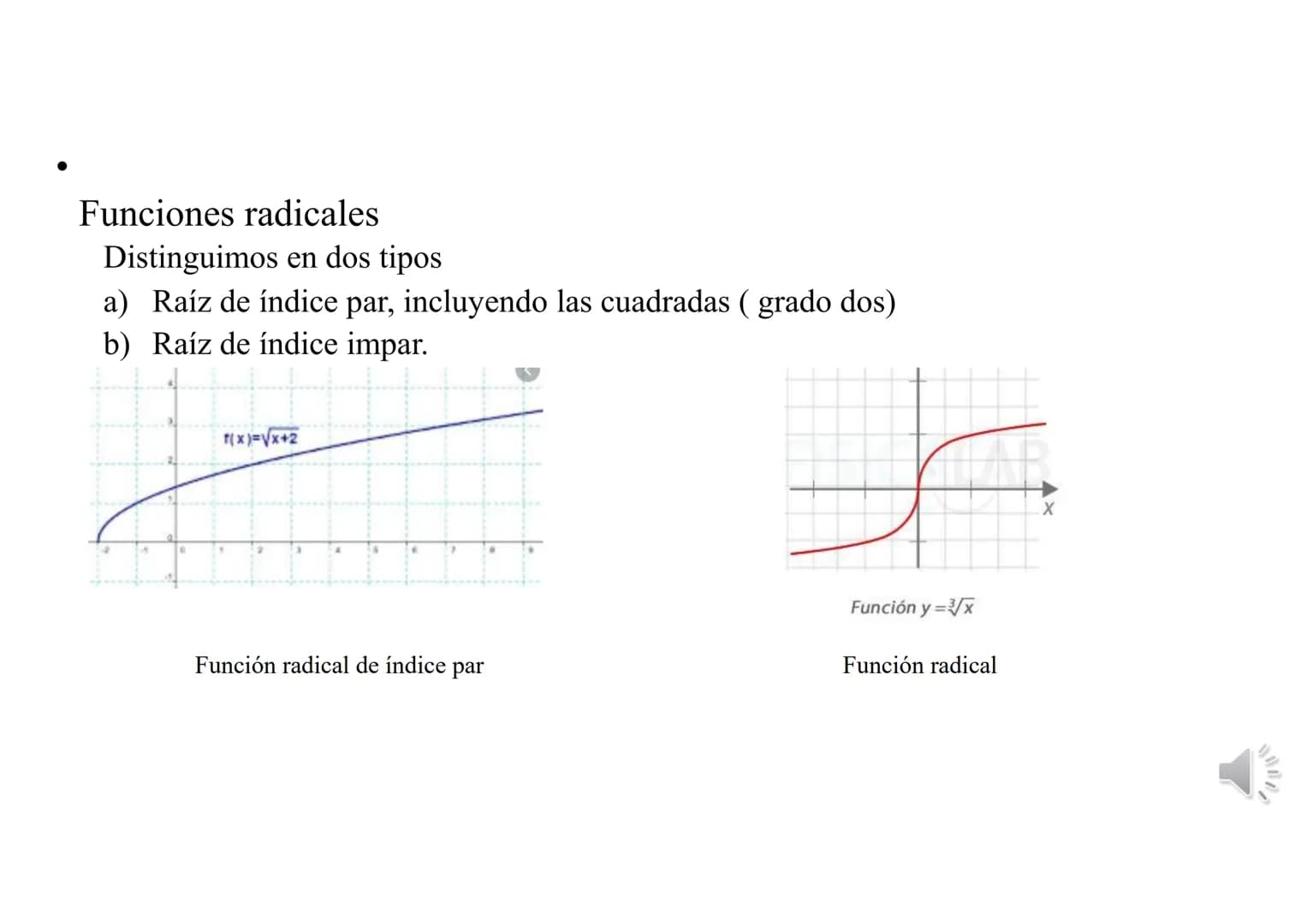 # ESTUDIO DE FUNCIONES
Concepto y Dominio
• ¿Qué es una función?
Una función es una fórmula matemática con dos variables x e y. Xes la va