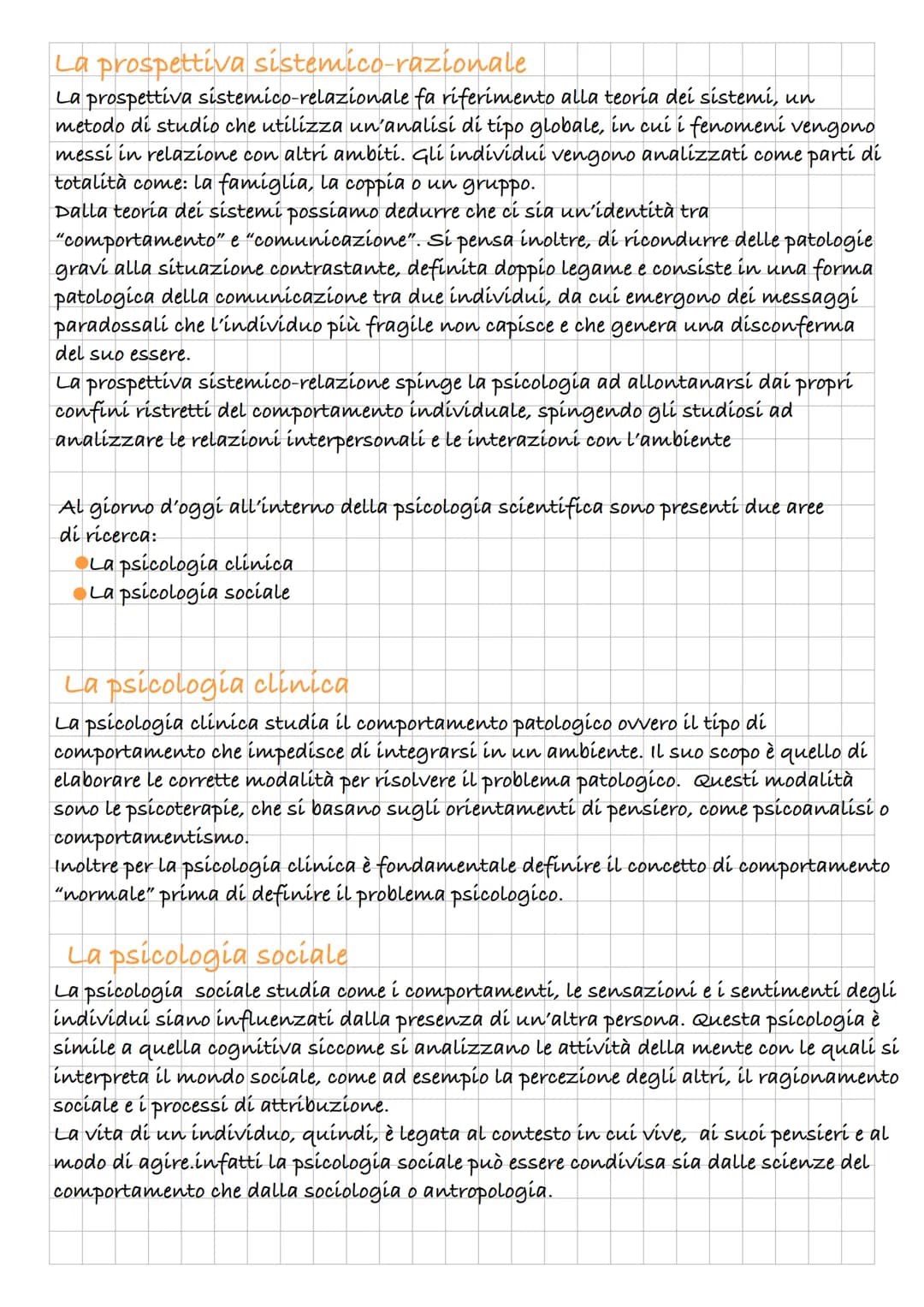 # Lo studio del comportamento e
dello sviluppo
La psicología è lo studio scientifico del comportamento ed è legato a molti ambiti
della nos