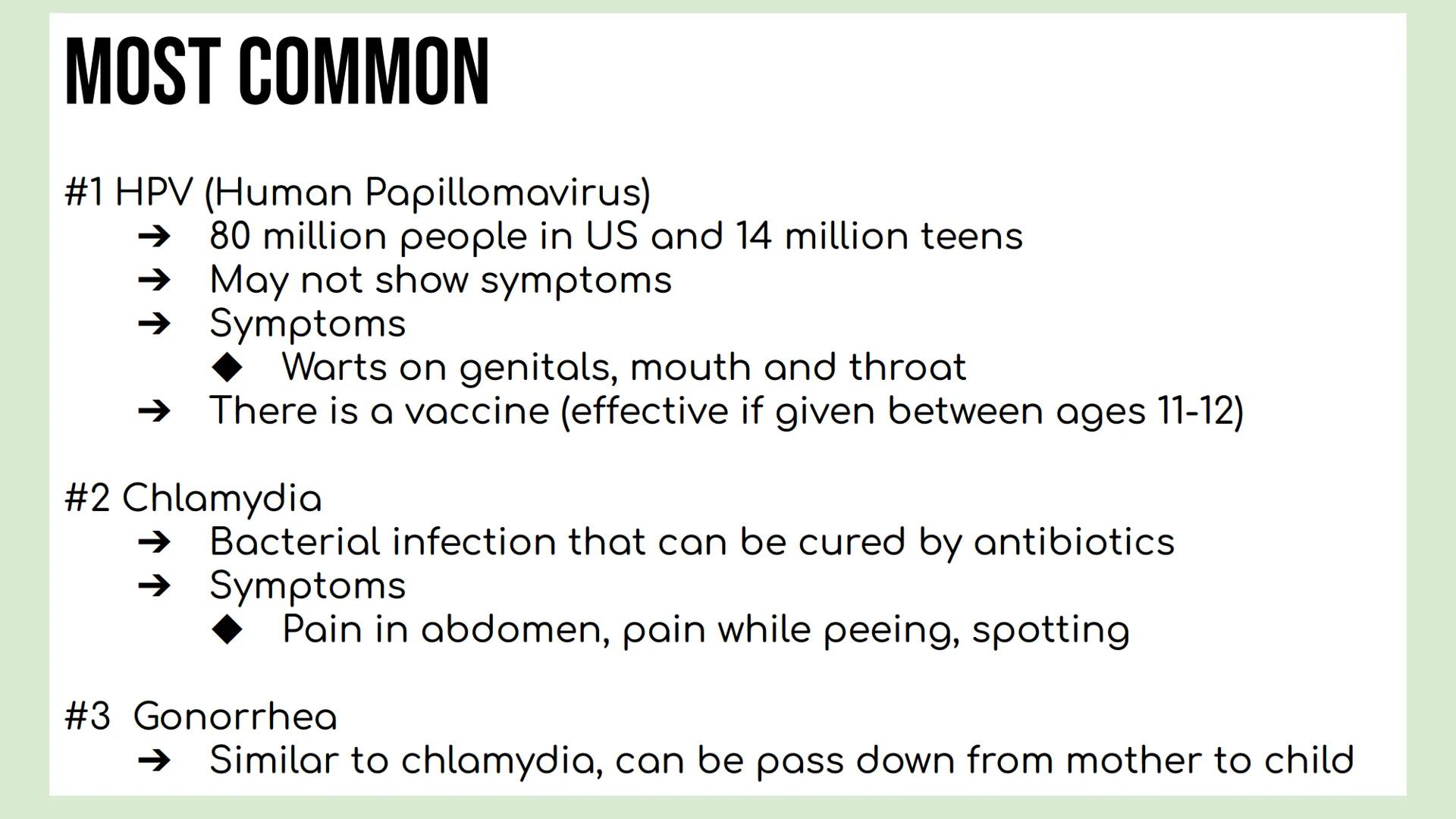 # DAY 5 NOTES: STD'S, HIV/ AIDS
# OVERVIEW
STI (Sexually Transmitted Infection) / STD (Sexually Transmitted
Disease)
Definition: Sexua