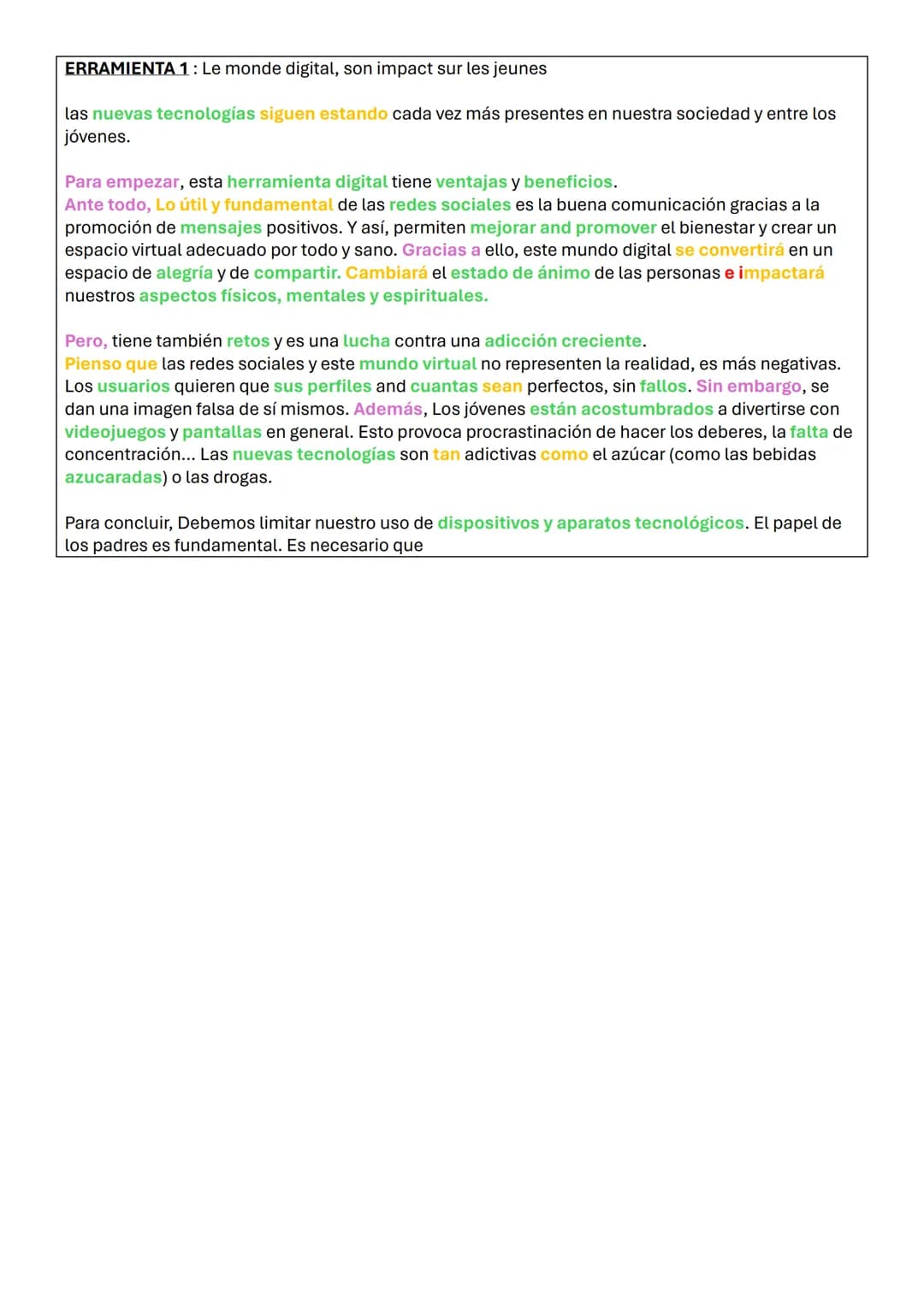 EXPRESSION ECRITE LINGUISTIQUE 1
LV2 ESPAGNOL
COMPETENCES
S'exprimer à l'écrit dans une langue étrangère
>Item 1: Utiliser un vocabulaire a