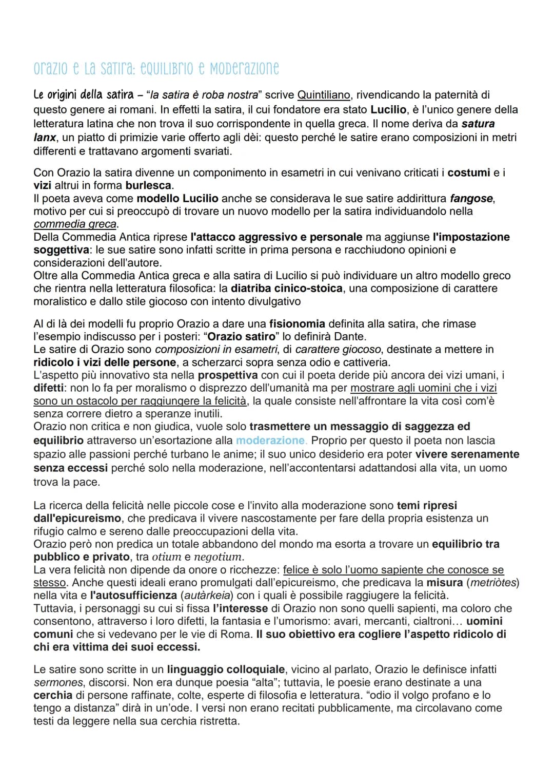 # Orazio
Quinto Orazio Flacco nacque l'8 dicembre del 65 a.C. a Venosa. Era un libertino patre natus
ossia figlio di un liberto: il padre e