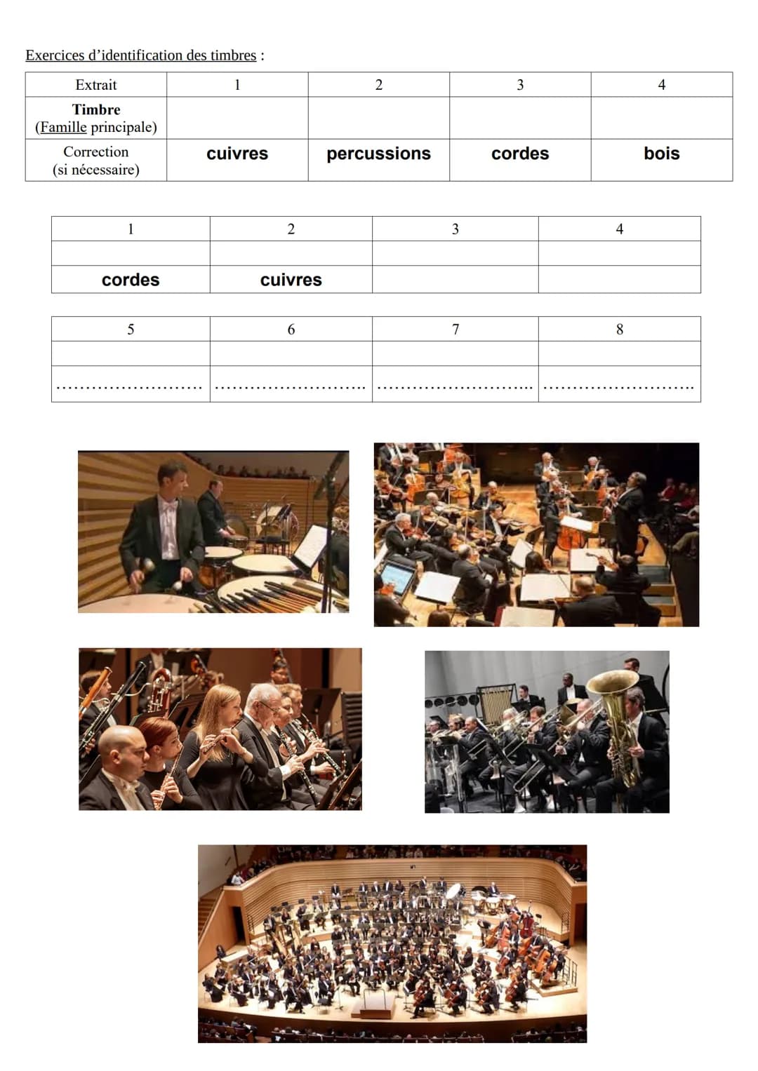 f<6me - Séquence n°3: LA NOTION DU THÈME ASSOCIÉE AU TIMBRE
1
- Je découvre les timbres de l'orchestre
1. Extrait de <<< C'est pas sorcier