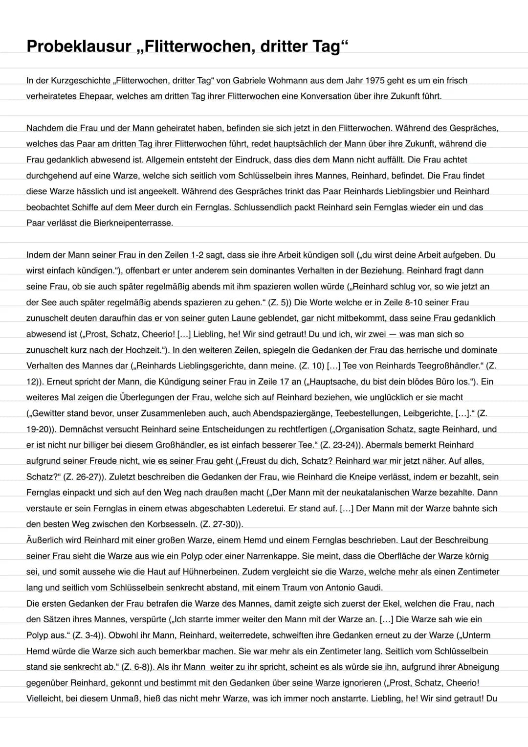 # Einleitung
* In der Kurzgeschichte >...< von >...< aus dem Jahr >...<, geht es um >...<.
* Kurzgeschichte kurz zusammenfassen (halbe
