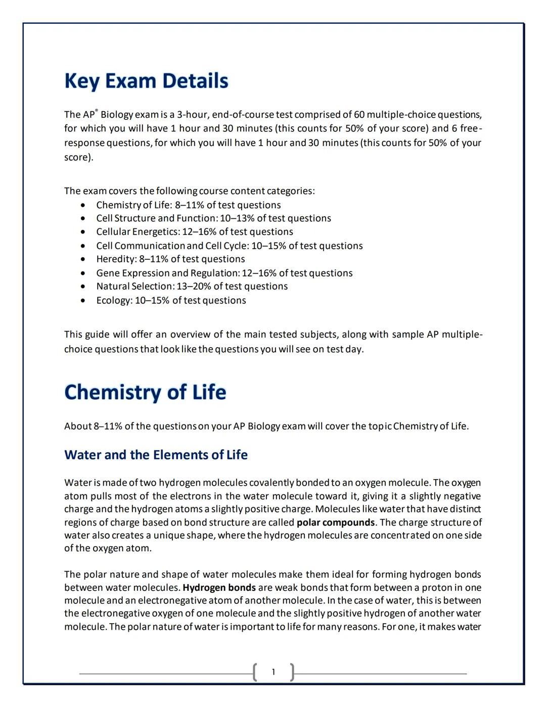 AP Biology:
Study Guide
AP is a registered trademark of the College Board, which was not involved in the production of, and does not endors