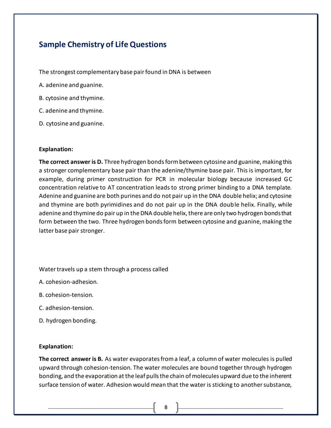 AP Biology:
Study Guide
AP is a registered trademark of the College Board, which was not involved in the production of, and does not endors