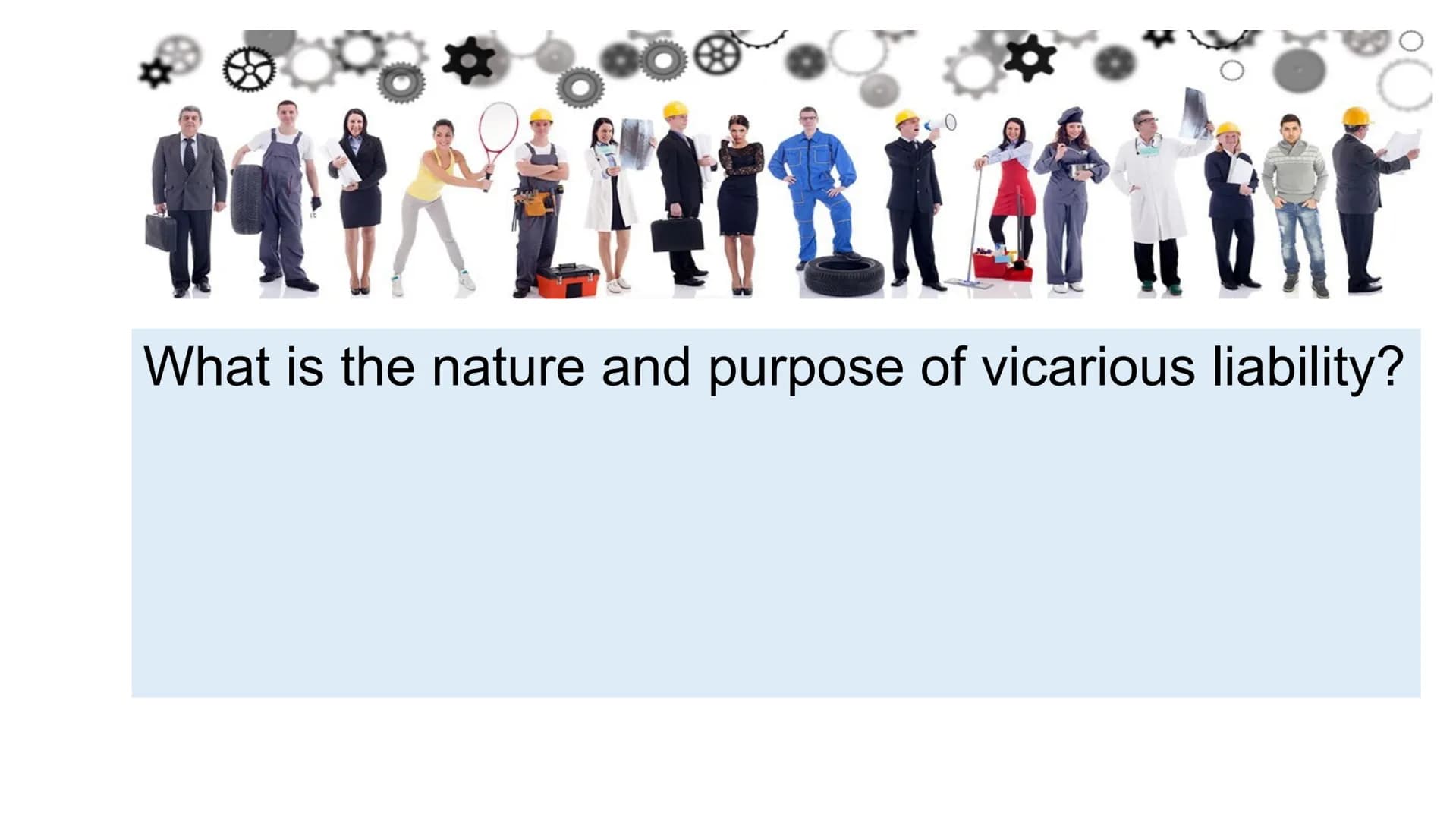 # VICARIOUS
# LIABILITY # VICARIOUS LIABILITY
EMPLOYERS BEING LIABLE FOR
THE ACTIONS OF EMPLOYEES Vicarious Liability
# From the specifi