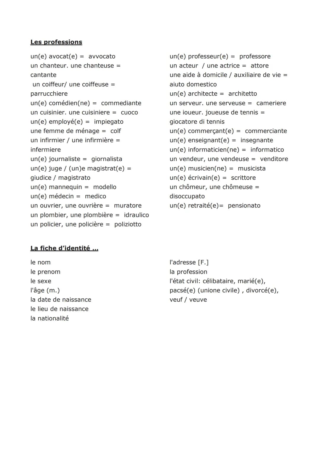 # Les nombres
Lessico
1 = un
70 = soixante-dix
2 = deux
71 = soixante et onze
3 = trois
72 = soixante-douze
4 = quatre
73 = soixante-treize