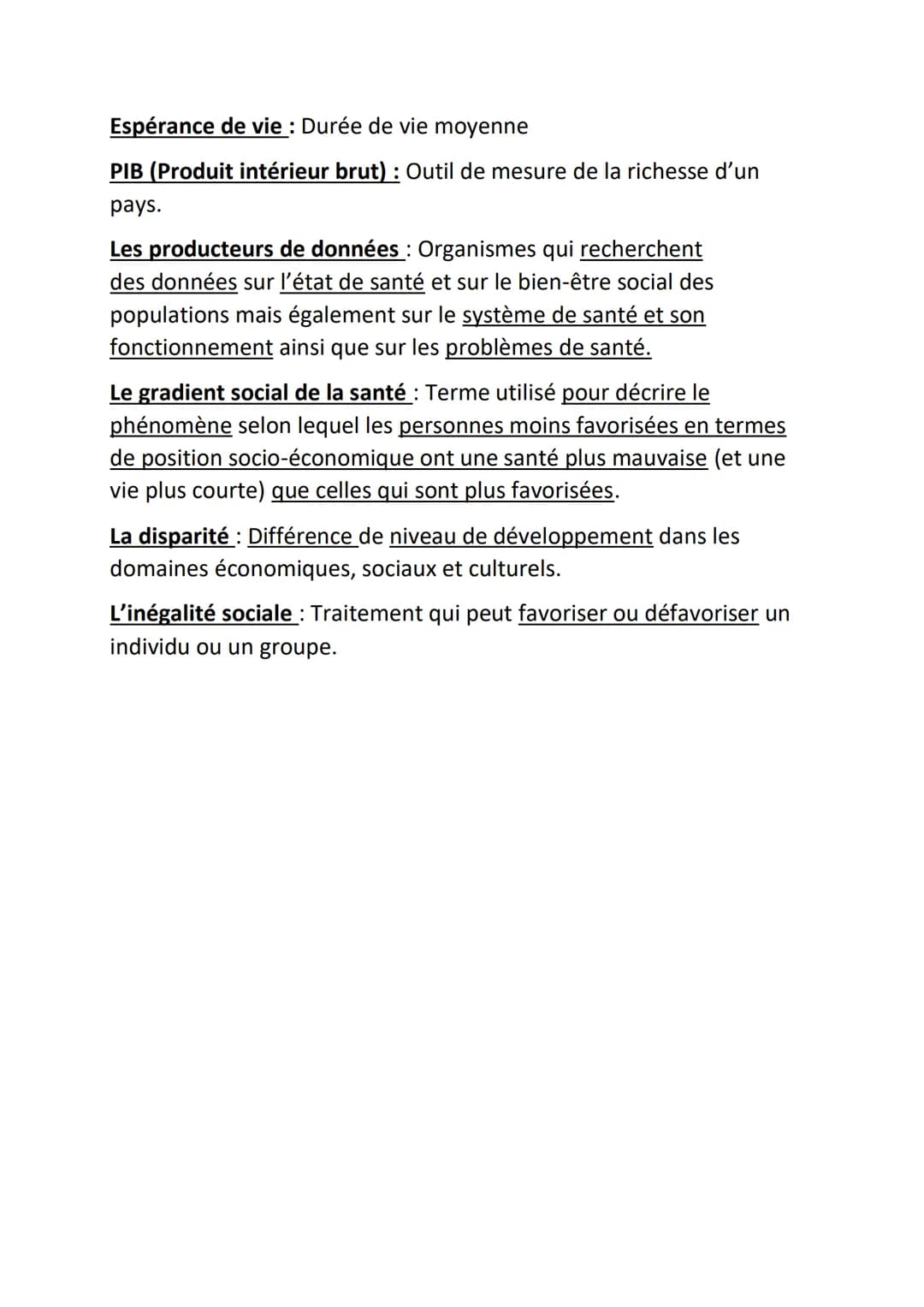 # REPERTOIRE DEFINITIONS STSS
MODULE 1 SANTE, BIEN-ETRE ET COHESION
SOCIALE
CHAPITRE I: DE LA SANTE DES INDIVIDUS A
LA SANTE DE LA POPULAT