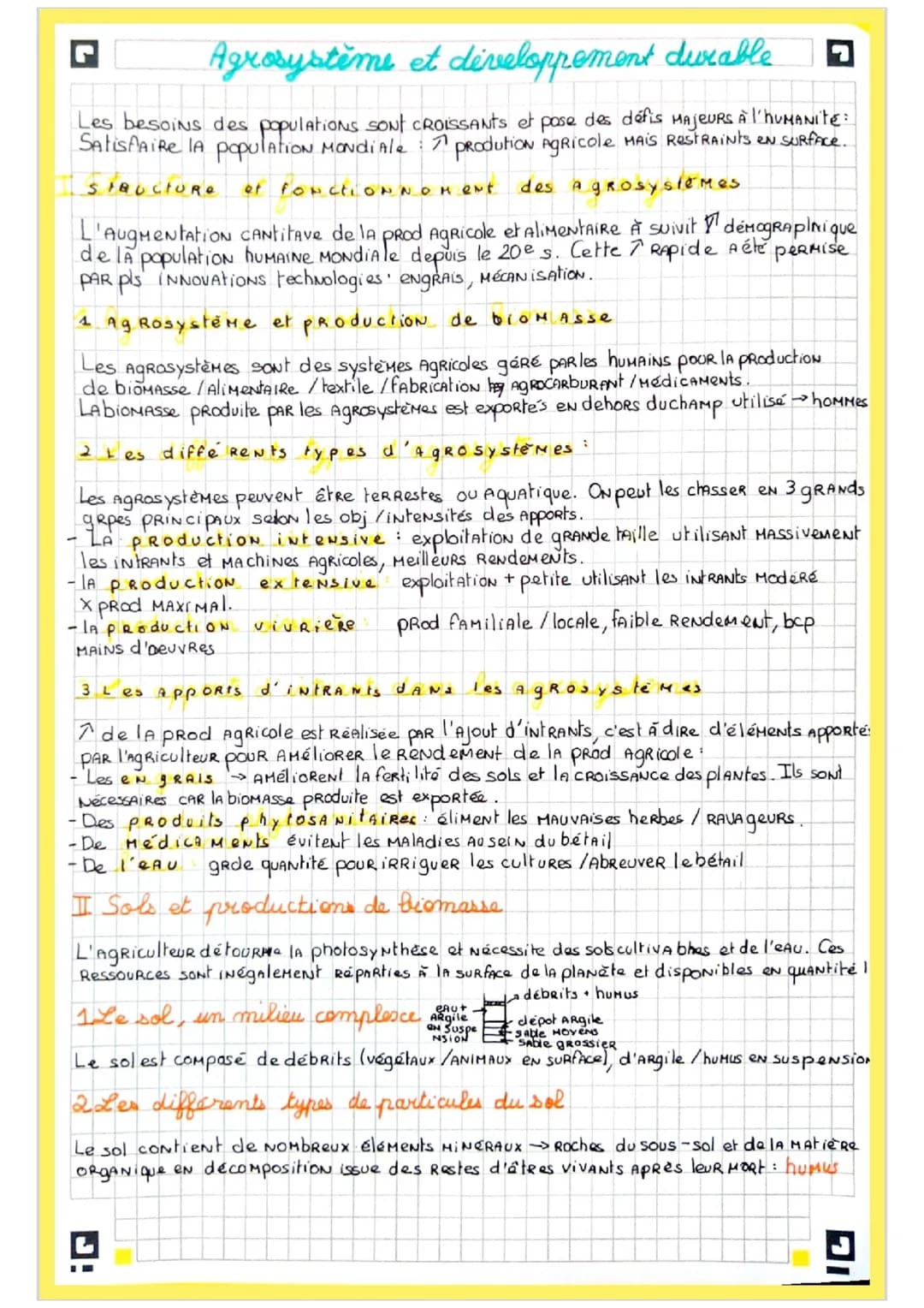 # Agrosystème et développement durable
Les besoins des populations SONT CROISSANts et pose des défis MAJEURS À l'humanité:
Satisfaire la po