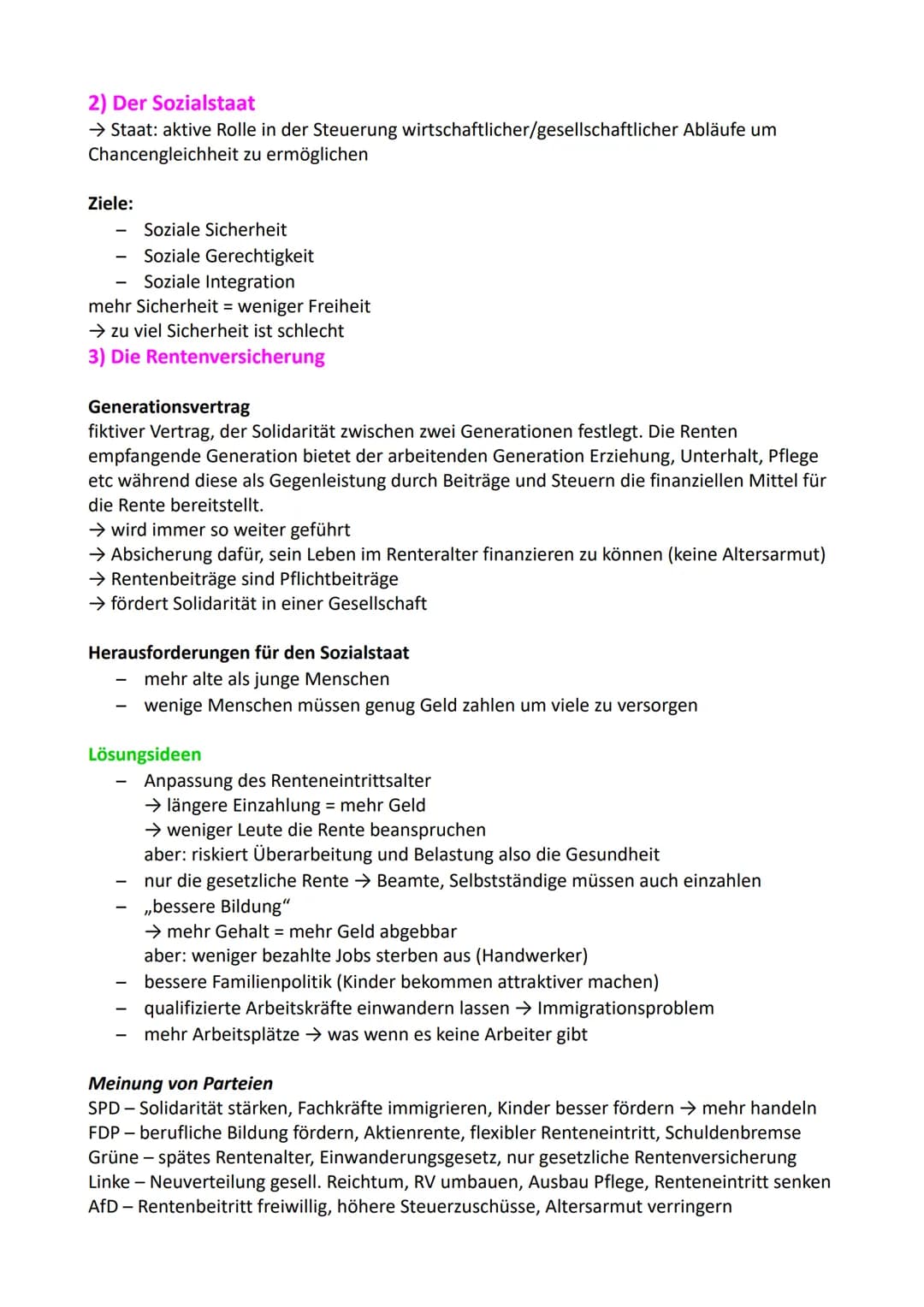 # Politik Abitur GK
1) Demografischer Wandel
Definition
Bezeichnung für die Bevölkerungsentwicklung und ihre Veränderungen
Ursachen
- Fer