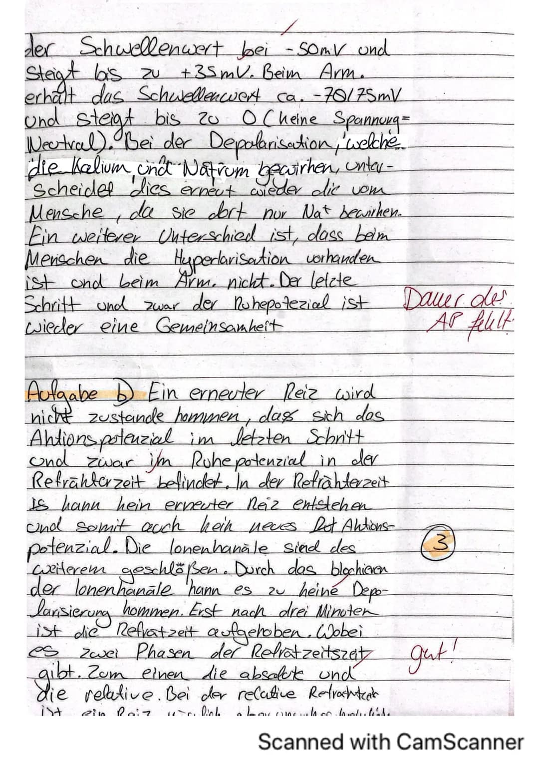 Biologieklausur Nr.1
iologie (Hö)
lasse 136
rreichte Punktzahl: 35
lote:
Klausur „Neurobiologie"
Name:
von 40 Punkten
13 Hó
Allgemein:
- Li