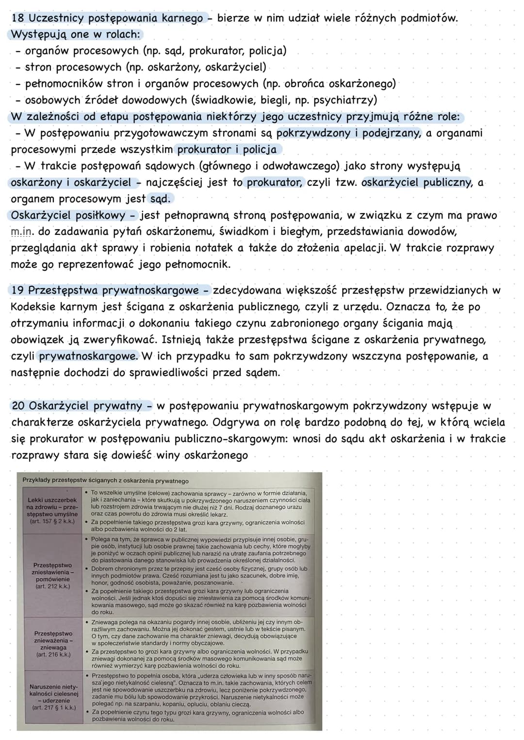 # Prawo Karne
1 Prawo karne to zbiór norm, które określają zasady stosowania kar przez państwo oraz
ponoszenia przez jednostki odpowiedzial