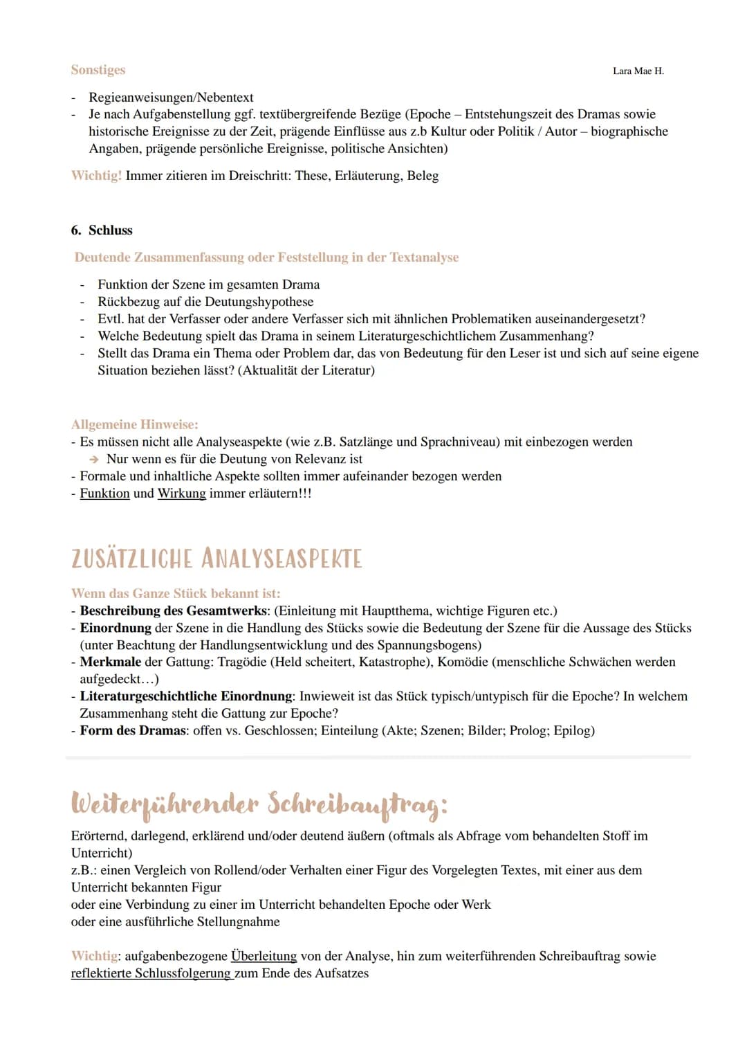 # AUFGABENTYPEN DEUTSCH LK
# Lyrik - Gedichtanalyse
## AUFBAU; Vorbereitung:
Aufgabentyp 1. (Analyse)
Lara Mae H.
la. Analyse eines lite