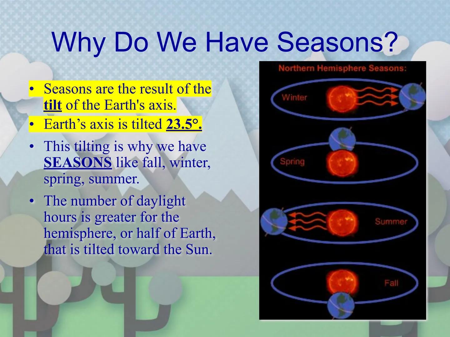 # Why Do We
## Have
### Seasons? # Warm-Up
Which diagram(s)
would produce the
highest high tides
and the lowest low
tides?
A
←
B
Earth