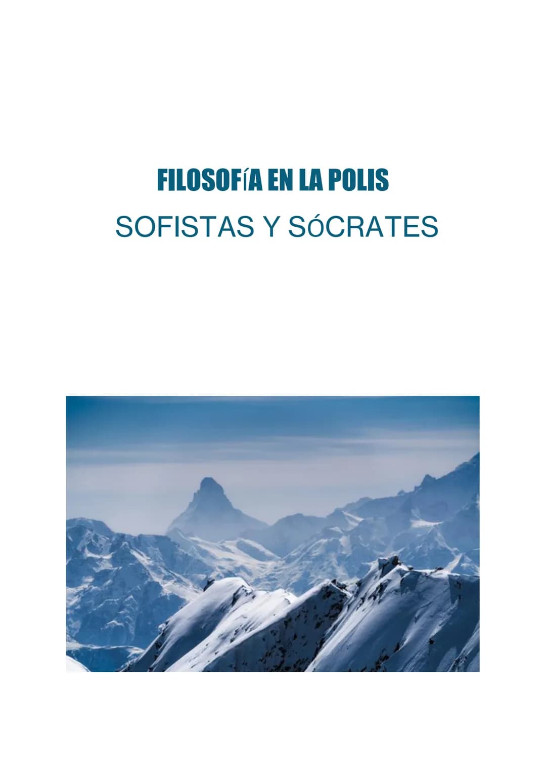 # FILOSOFÍA EN LA POLIS
SOFISTAS Y SÓCRATES # 1.LOS SOFISTAS
La palabra sofista procede del griego sophistés y está emparentada con los
vo