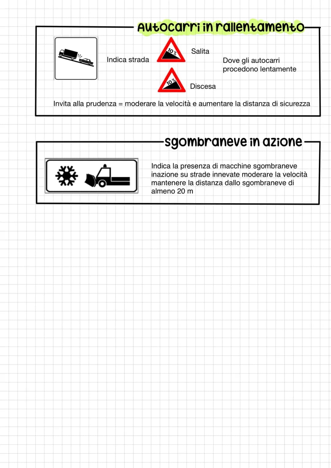 # Pannelli integrativi
caratteristiche comuni.
Non si trovano mai da soli sono sempre abbinati ai segnali di:
- Pericolo
- Indicazione
- D