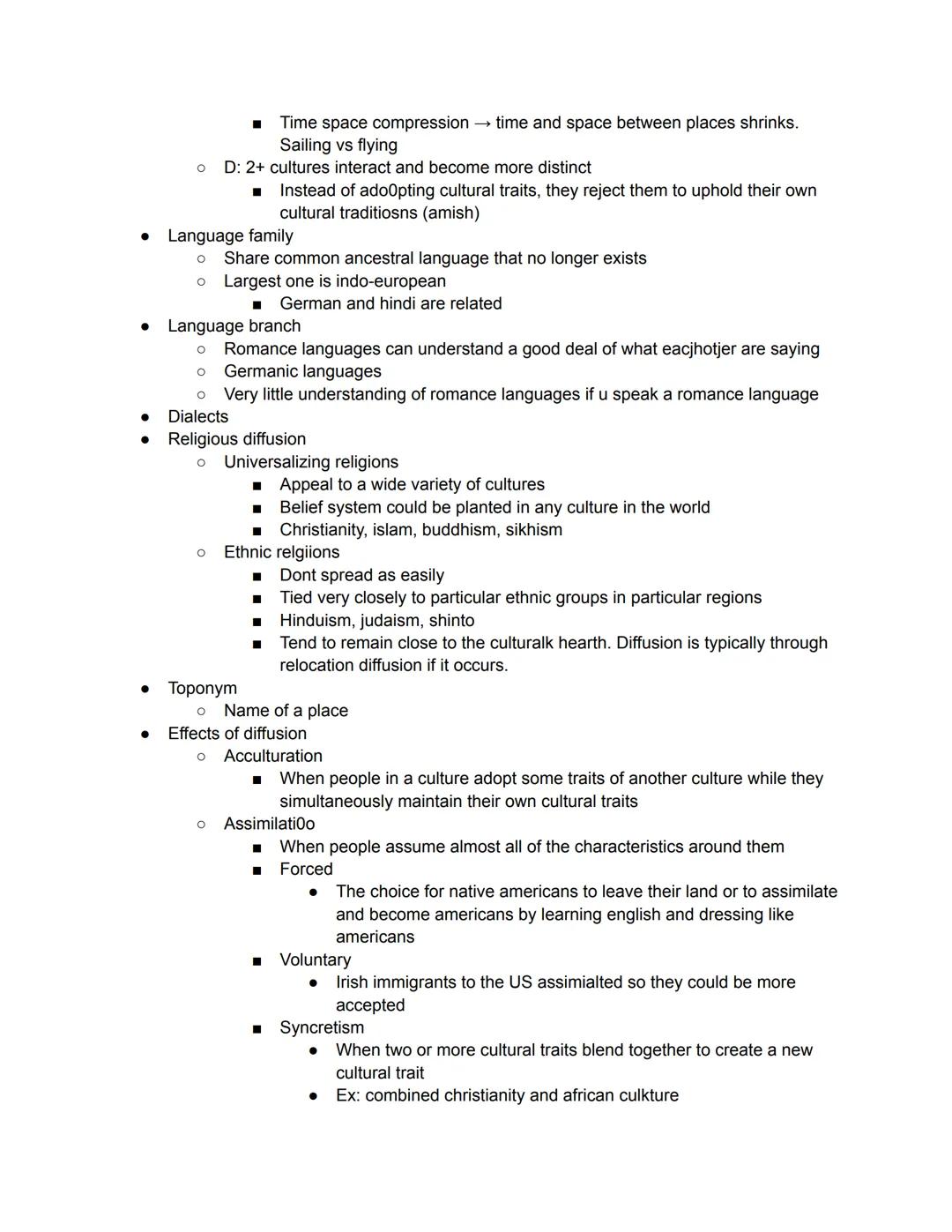 Unit 3
What is culture
The shared practices, technologies, attitudes, and behaviors passed down by a
society.
■ Language, clothing behavi