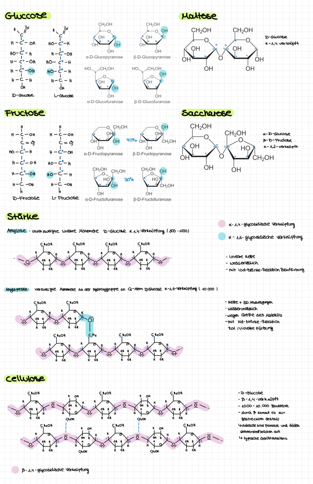 # Kohlenhydrate
20.02.2024
offene kettenform
| Aldosen | ketosen | cyclische Ringform |
| ----------- | ----------- | ----------- |
| -bes