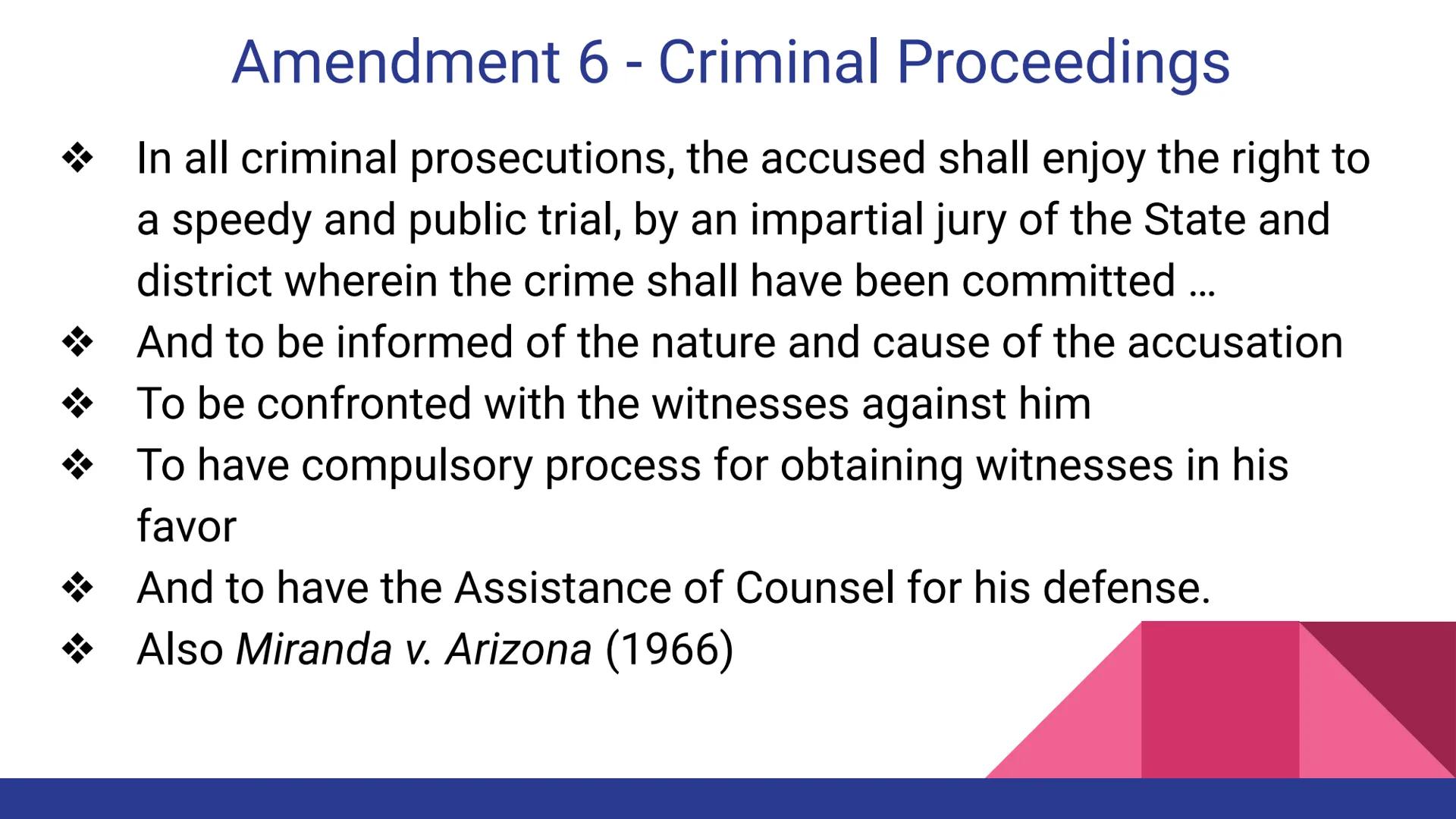 # Constitutional Amendments
Amendments 1-10
"The Bill of Rights" # Why the Bill of Rights?
* In 1787, the Constitution was written and