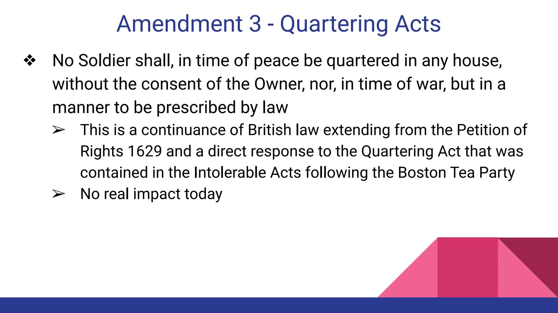 # Constitutional Amendments
Amendments 1-10
"The Bill of Rights" # Why the Bill of Rights?
* In 1787, the Constitution was written and