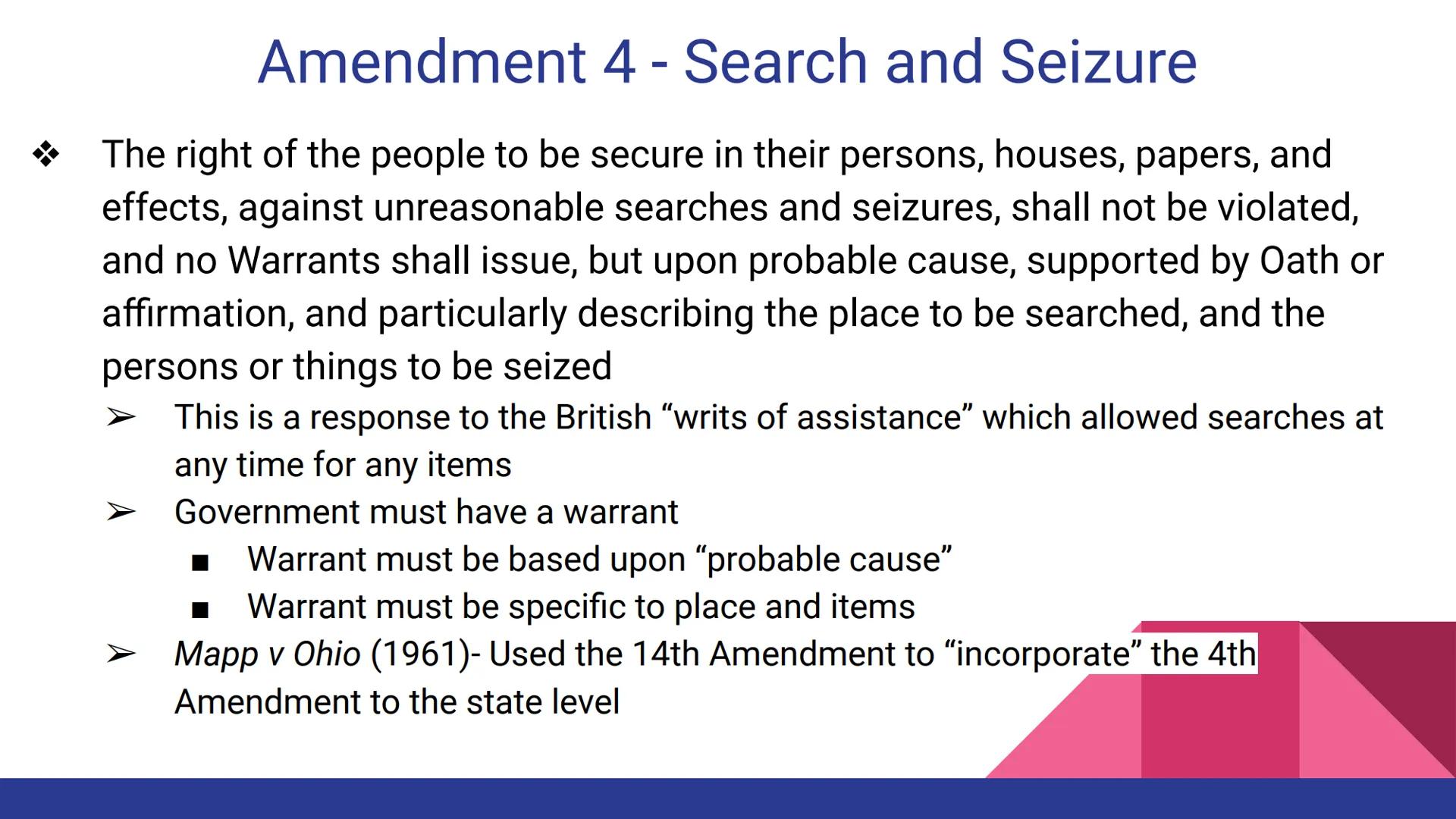 # Constitutional Amendments
Amendments 1-10
"The Bill of Rights" # Why the Bill of Rights?
* In 1787, the Constitution was written and