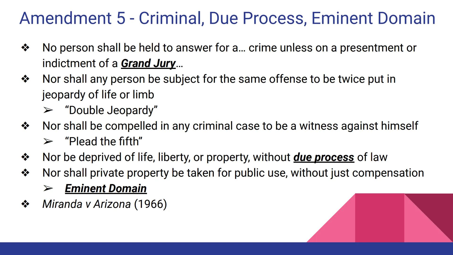 # Constitutional Amendments
Amendments 1-10
"The Bill of Rights" # Why the Bill of Rights?
* In 1787, the Constitution was written and