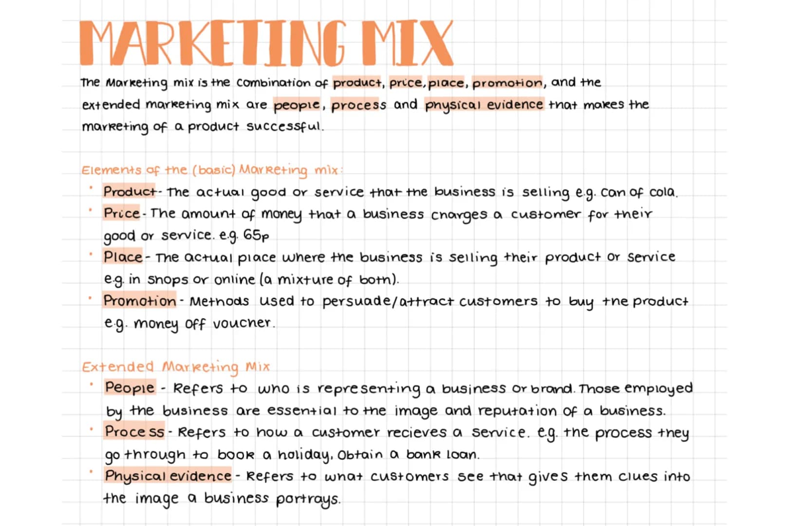 # MARKETING MIX
The Marketing mix is the combination of product, price, place, promotion, and the
extended marketing mix are people, proces