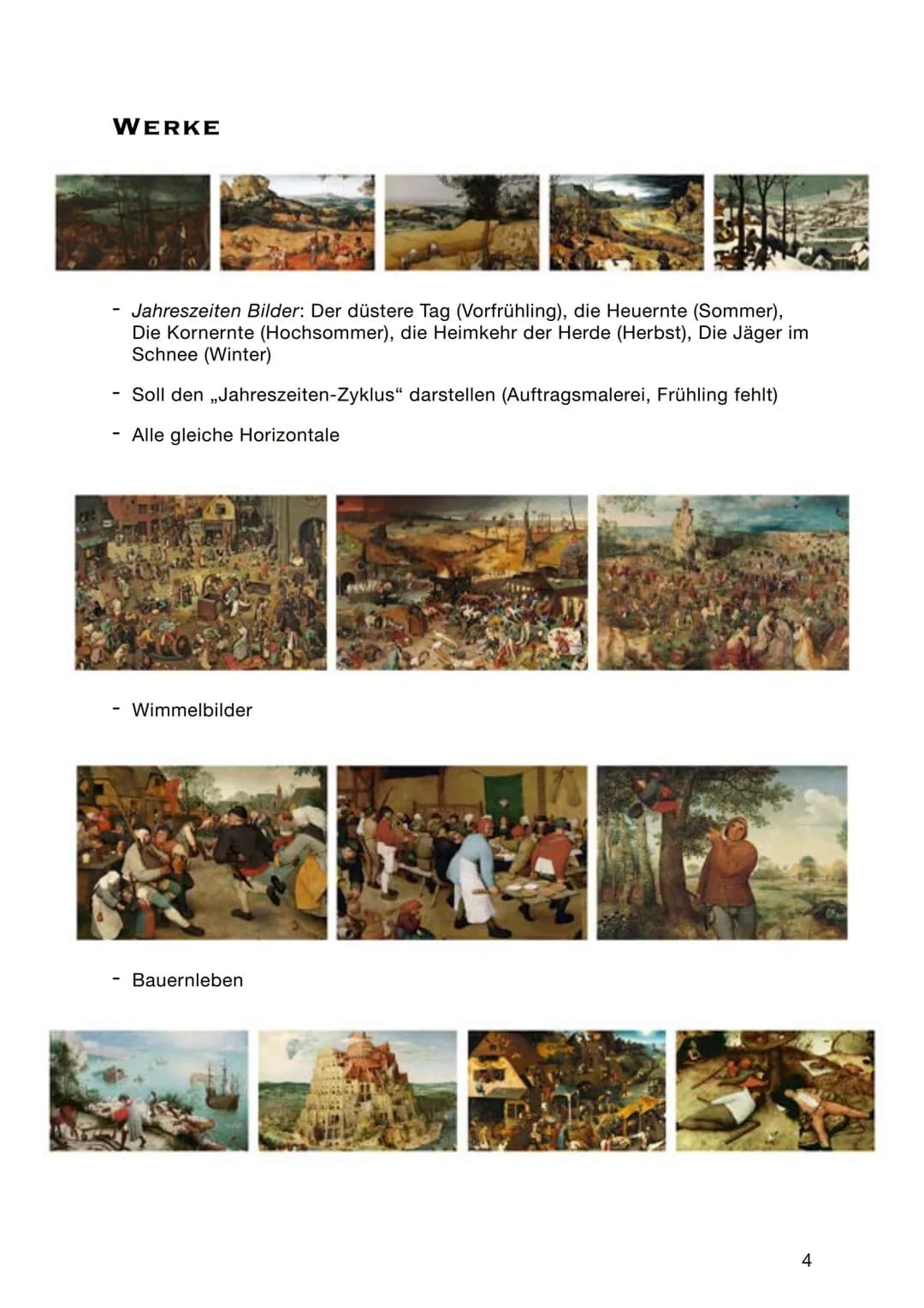 # KUNST ABITUR 2024 LERNZETTEL
KÜNSTLER
EPOCHEN
1 PIETER BREUGEL DER ÄLTERE
BIOGRAPHIE
1525 Geboren in den Niederlanden
1545 Lehre bei