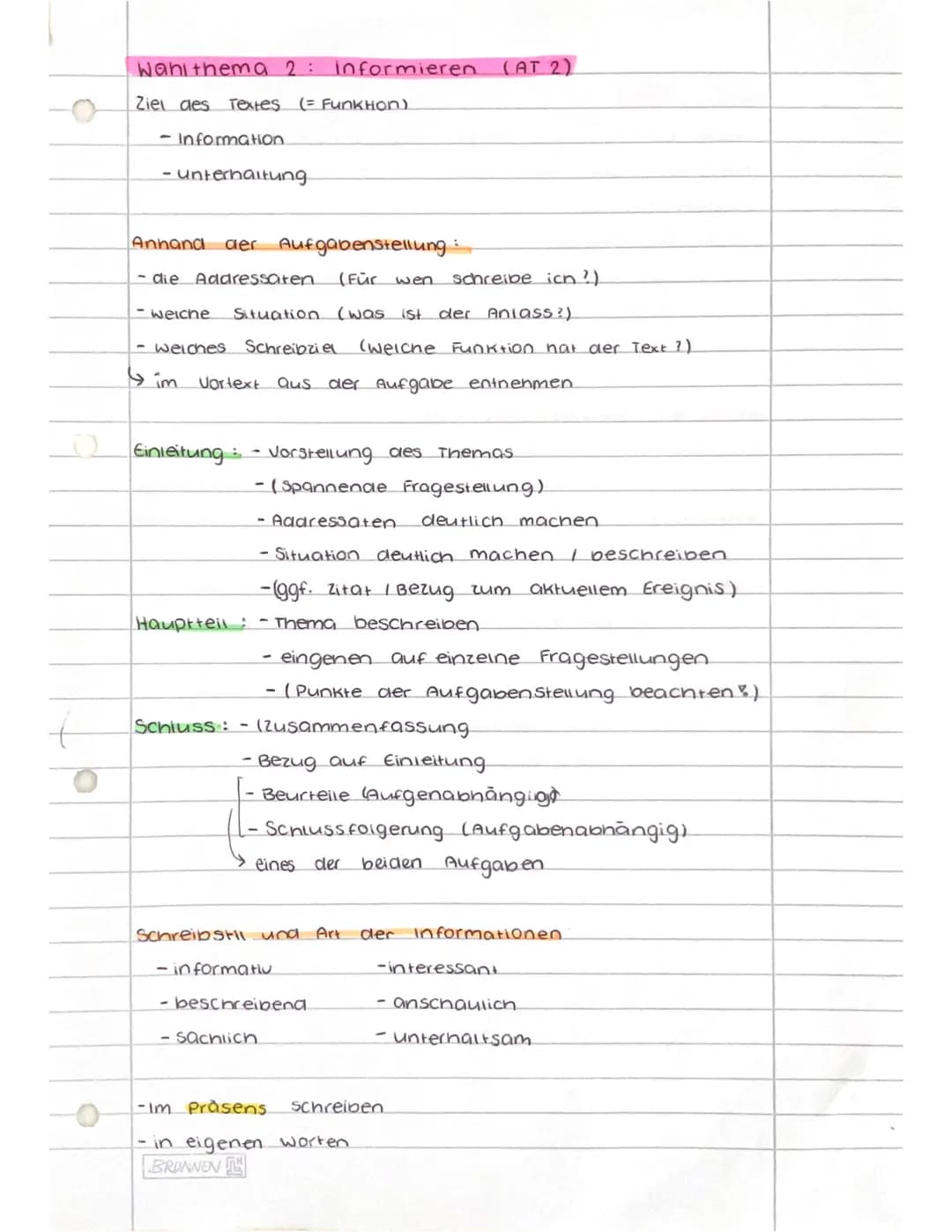 Wanithema 1: Analysieren (AT 49)
Analyse von Sachtext, Textauszug, literarischen Text,
Gedicht oder Kurzgeschichte.
Vorgenen:
- Text gut L