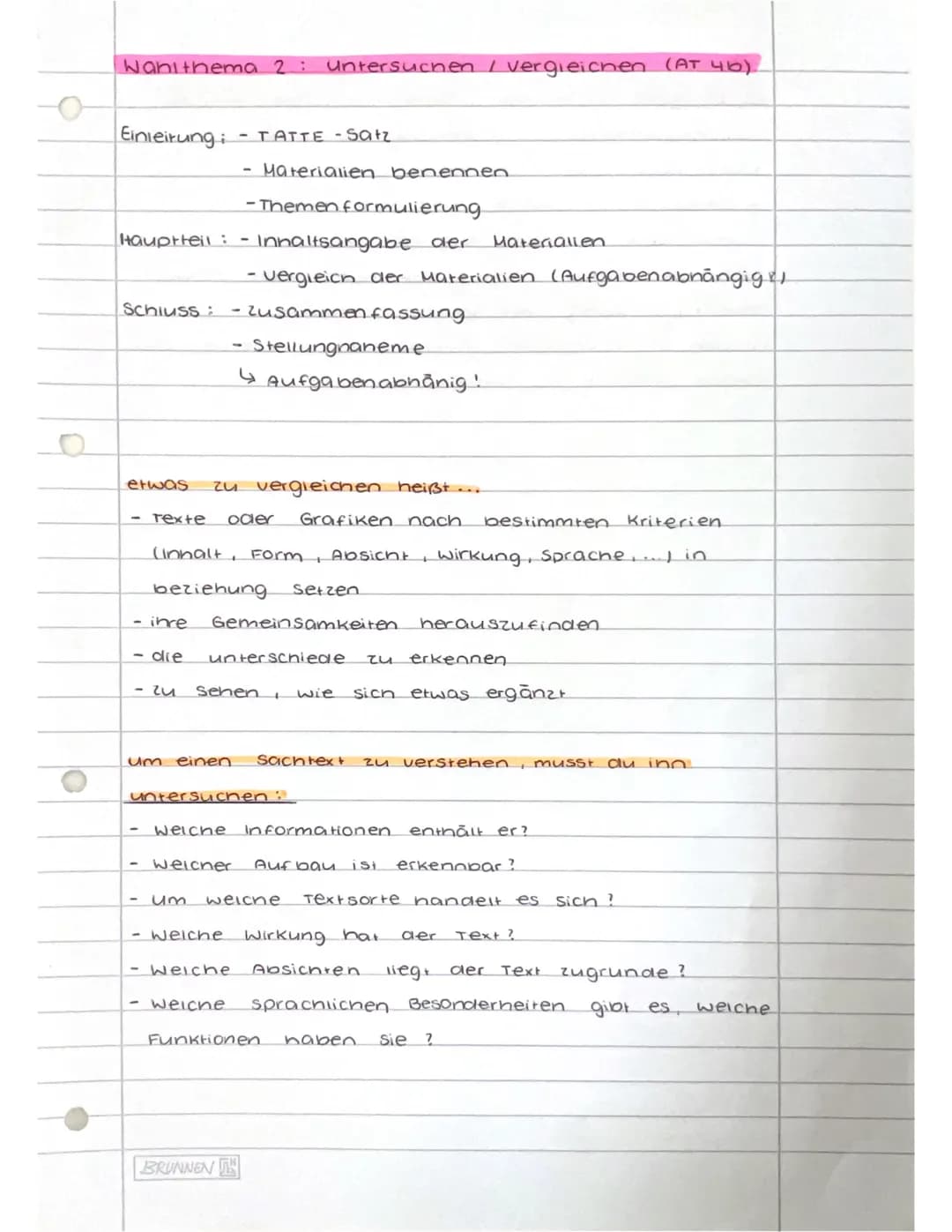 Wanithema 1: Analysieren (AT 49)
Analyse von Sachtext, Textauszug, literarischen Text,
Gedicht oder Kurzgeschichte.
Vorgenen:
- Text gut L