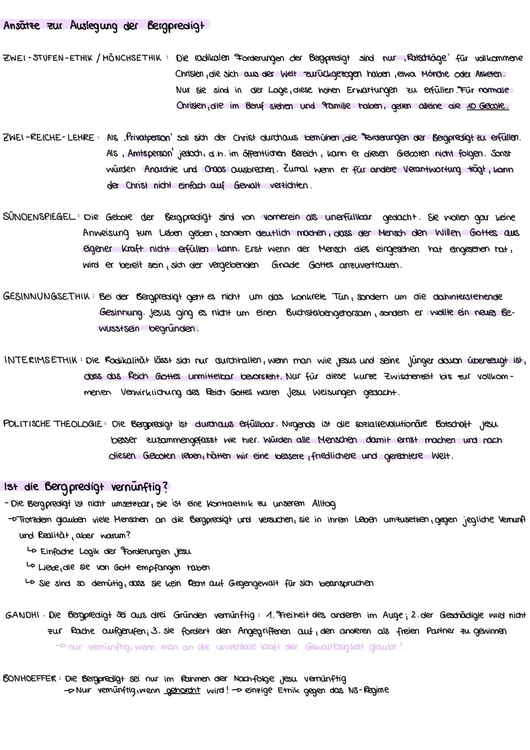 religion
abitur lernzettel # 1
Q1.1: Leben und Verkundigung Jesu-wozu ermutigt Jesus uns und was mutet er uns zu?
→ HISTORIZITAT UND AUTHE
