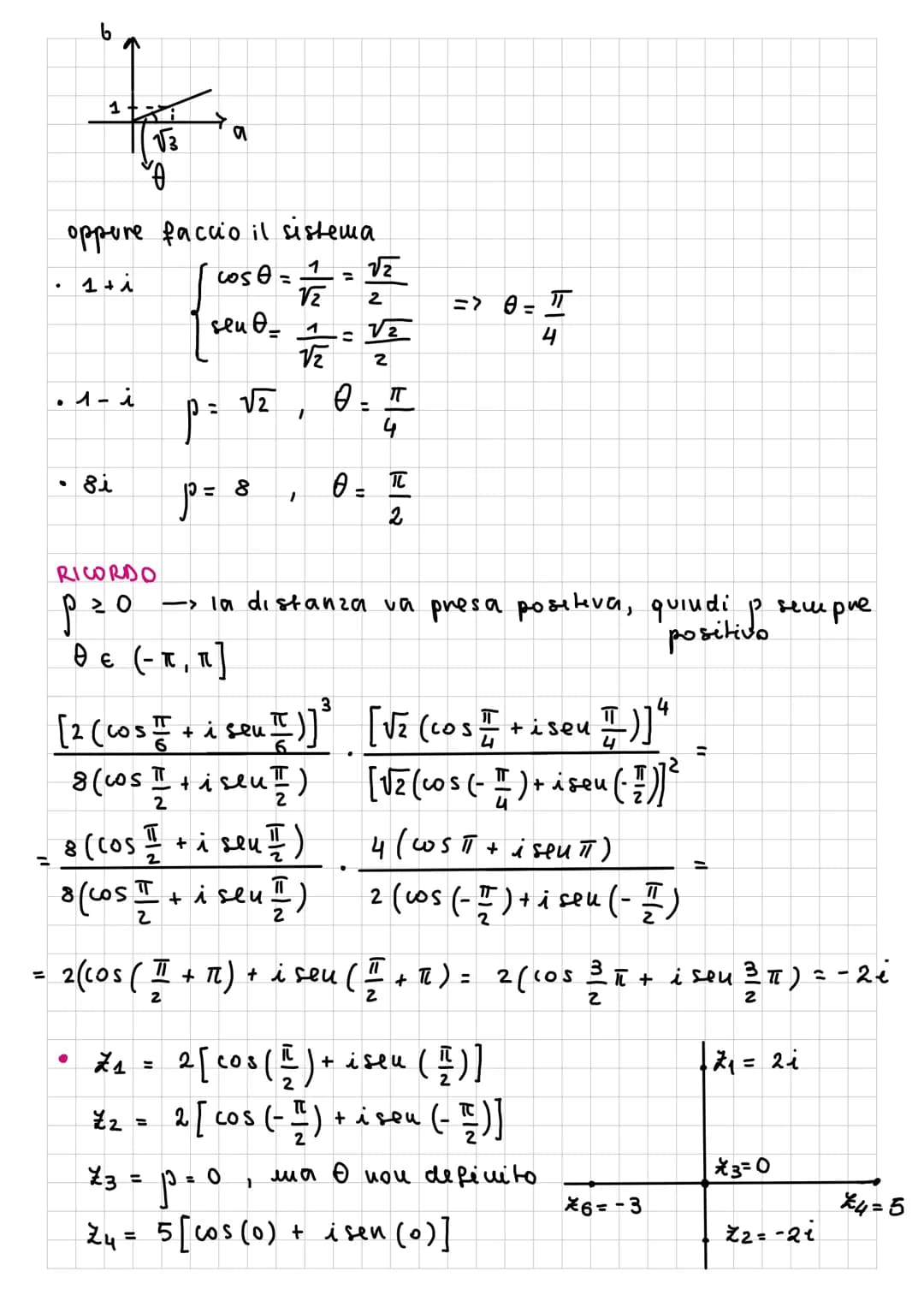 # Numeri complessi
Trallazione intuitiva: x² + 1 =0, x²=-1-> impossibile nel
campo dei numeri IR
Se poniamo la √-1 uguale a i (√-1 = i) =>