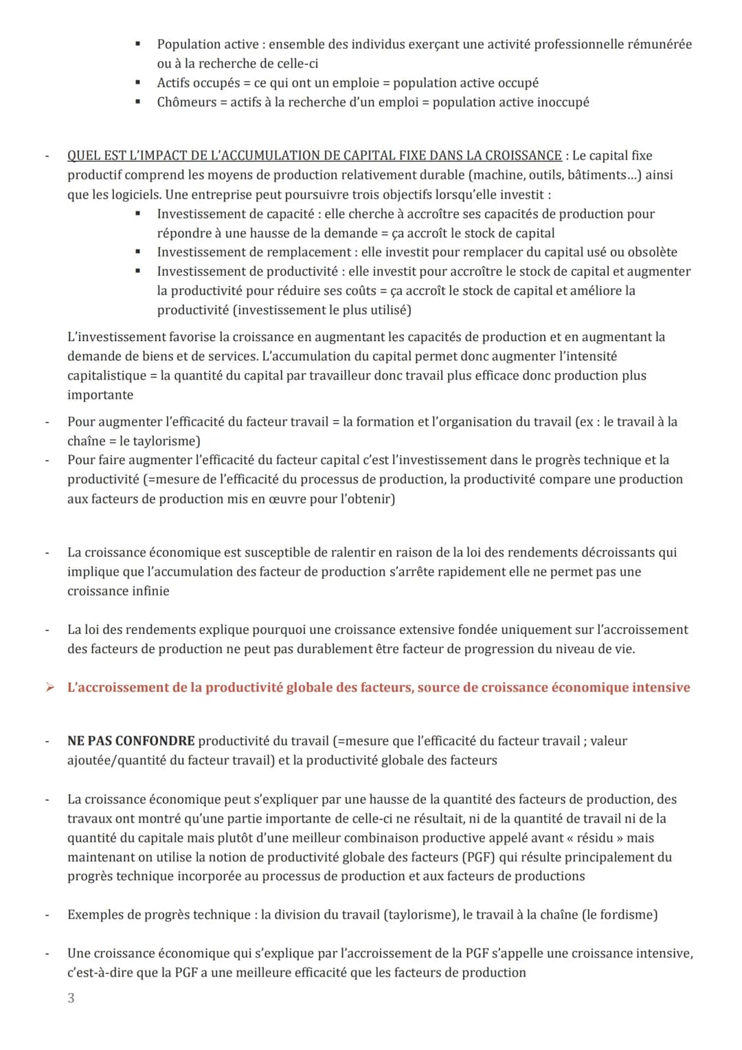 # FICHE DE REVISION : QUELS SONT LES
# SOURCES ET LES DEFIS DE LA CROISSANCE
# ECONOMIQUE ?
1. NOTIONS IMPORTANTE
- Croissance économique