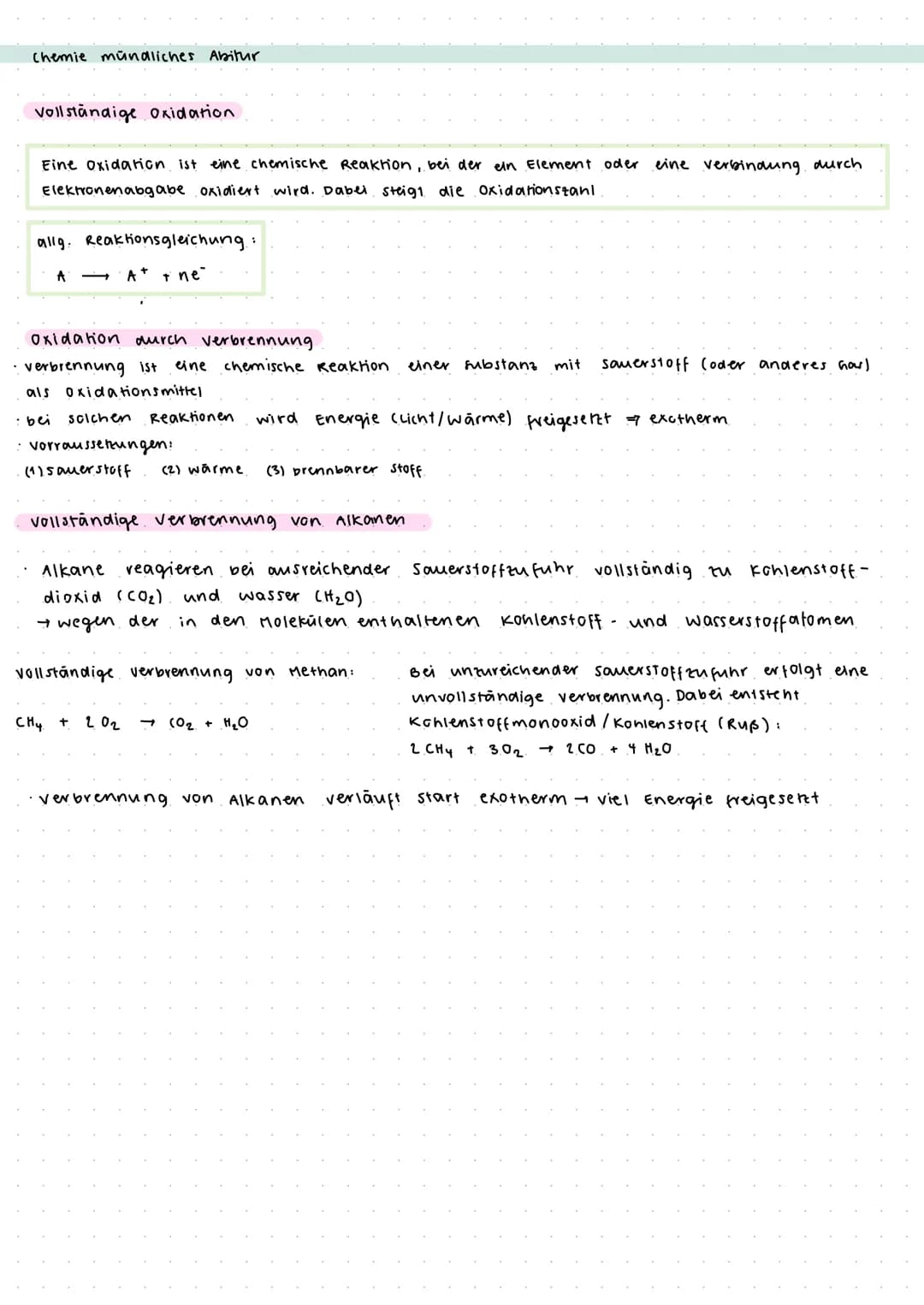 Chemie mündliches Abitur Q1.1 Konlenwasserstoffe
Alkane
* Stoffgruppe einfacher, gesättigter Kohlenwasserstoffe
* keine Mehrfachbindung