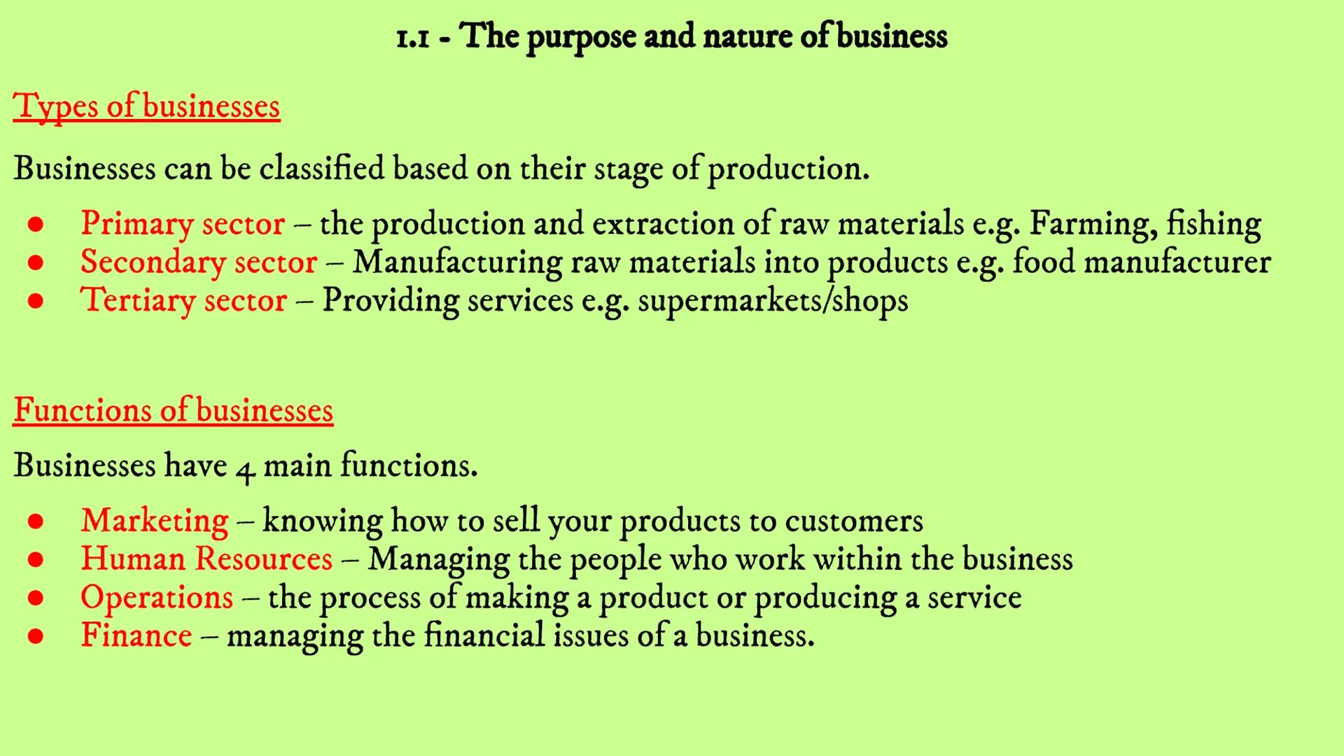 # Business Revision
Unit 1 - Business In The Real World
1.1 1.2 1.3 1.4 1.5 1.6 17 1.1 - The purpose and nature of business 1.1 - The purp
