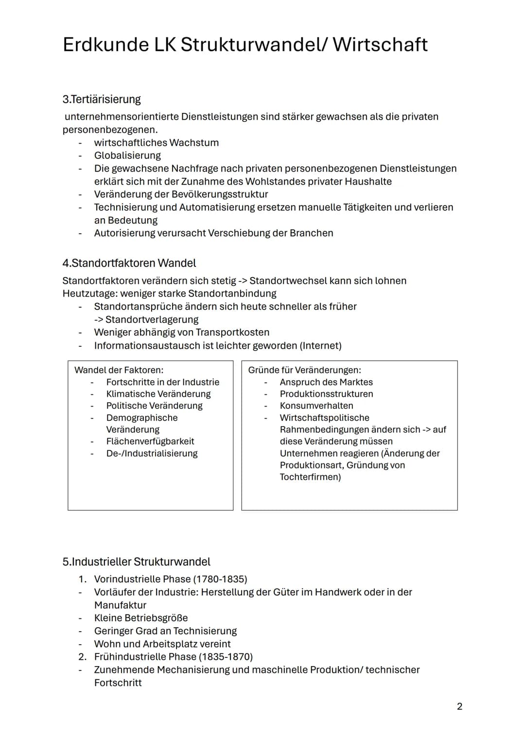 # Erdkunde LK Strukturwandel/ Wirtschaft
1.wirtschaftlicher Strukturwandel
Ein wirtschaftlicher Struktur Wandel beruht vorwiegend auf verä