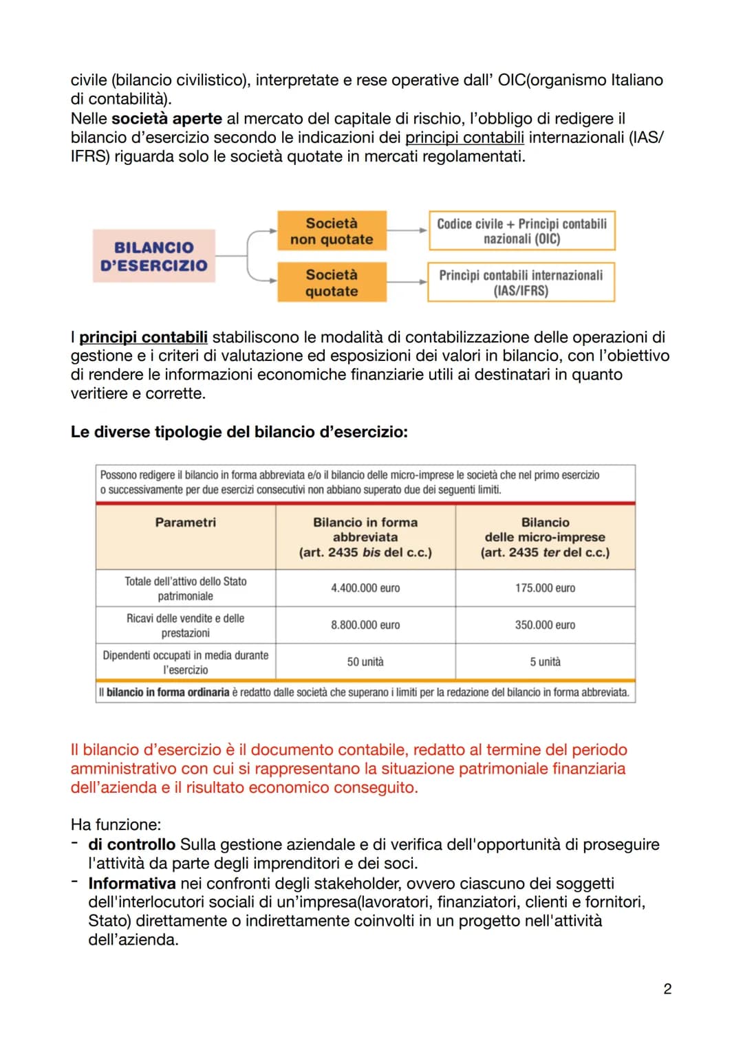 # IL BILANCIO D'ESERCIZIO
Le imprese comunicano in ambito economico finanziario principalmente attraverso
il sistema informativo di bilanci